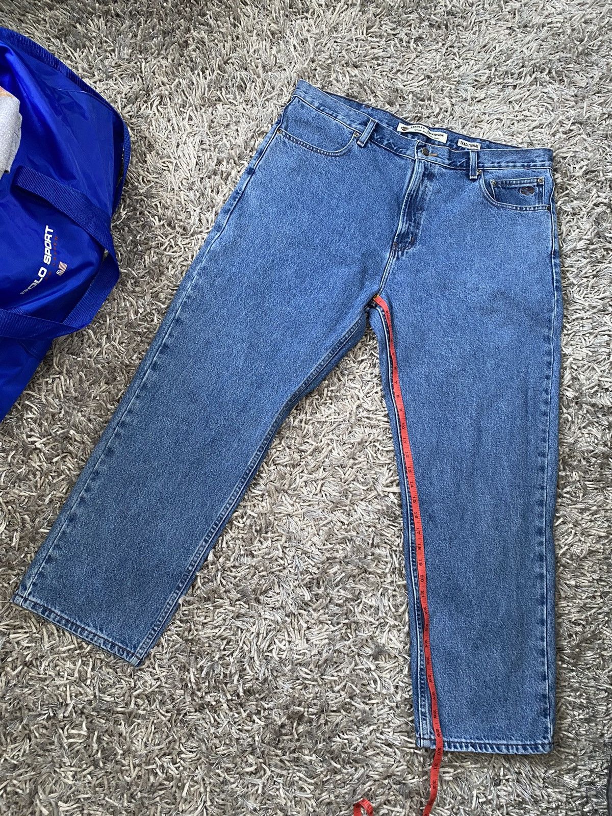 Harley Davidson × Vintage Harley Davidson blue jeans 40x30 Size US 40 / EU 56 - 3 Thumbnail