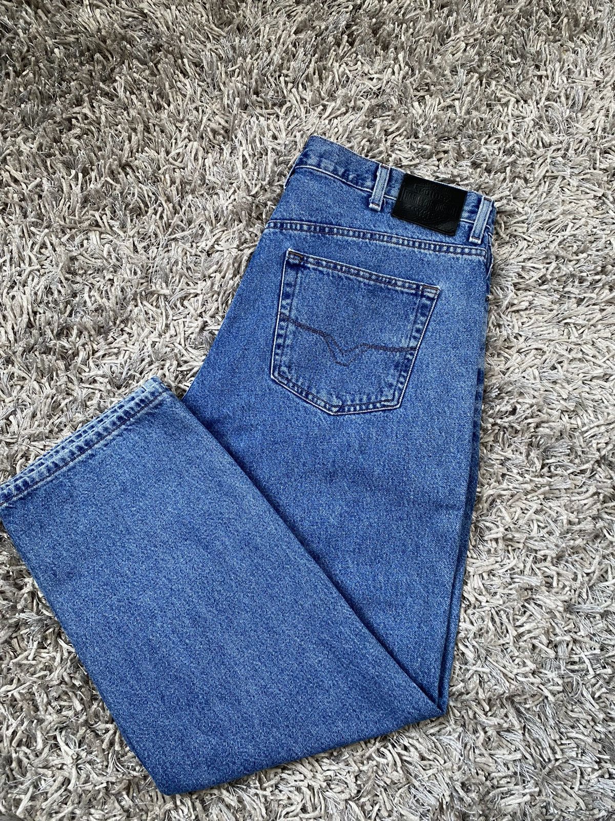 Harley Davidson × Vintage Harley Davidson blue jeans 40x30 Size US 40 / EU 56 - 14 Thumbnail