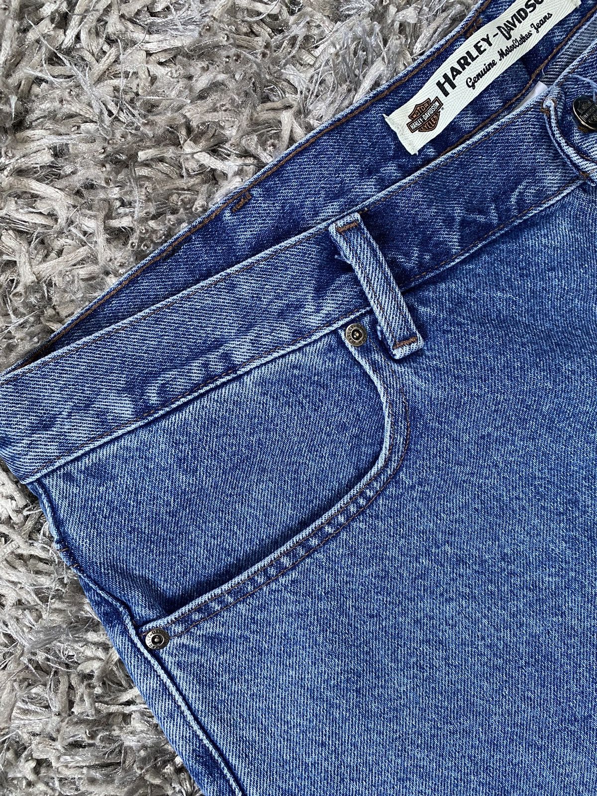 Harley Davidson × Vintage Harley Davidson blue jeans 40x30 Size US 40 / EU 56 - 7 Thumbnail