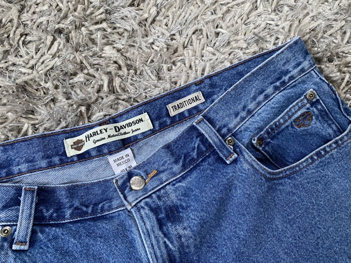 Harley Davidson × Vintage Harley Davidson blue jeans 40x30 Size US 40 / EU 56 - 4 Thumbnail