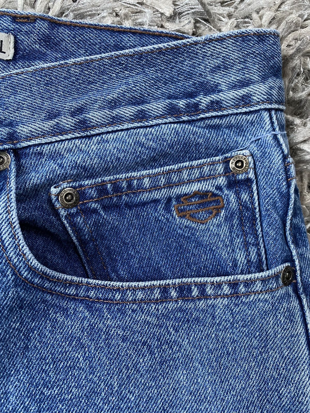 Harley Davidson × Vintage Harley Davidson blue jeans 40x30 Size US 40 / EU 56 - 6 Thumbnail
