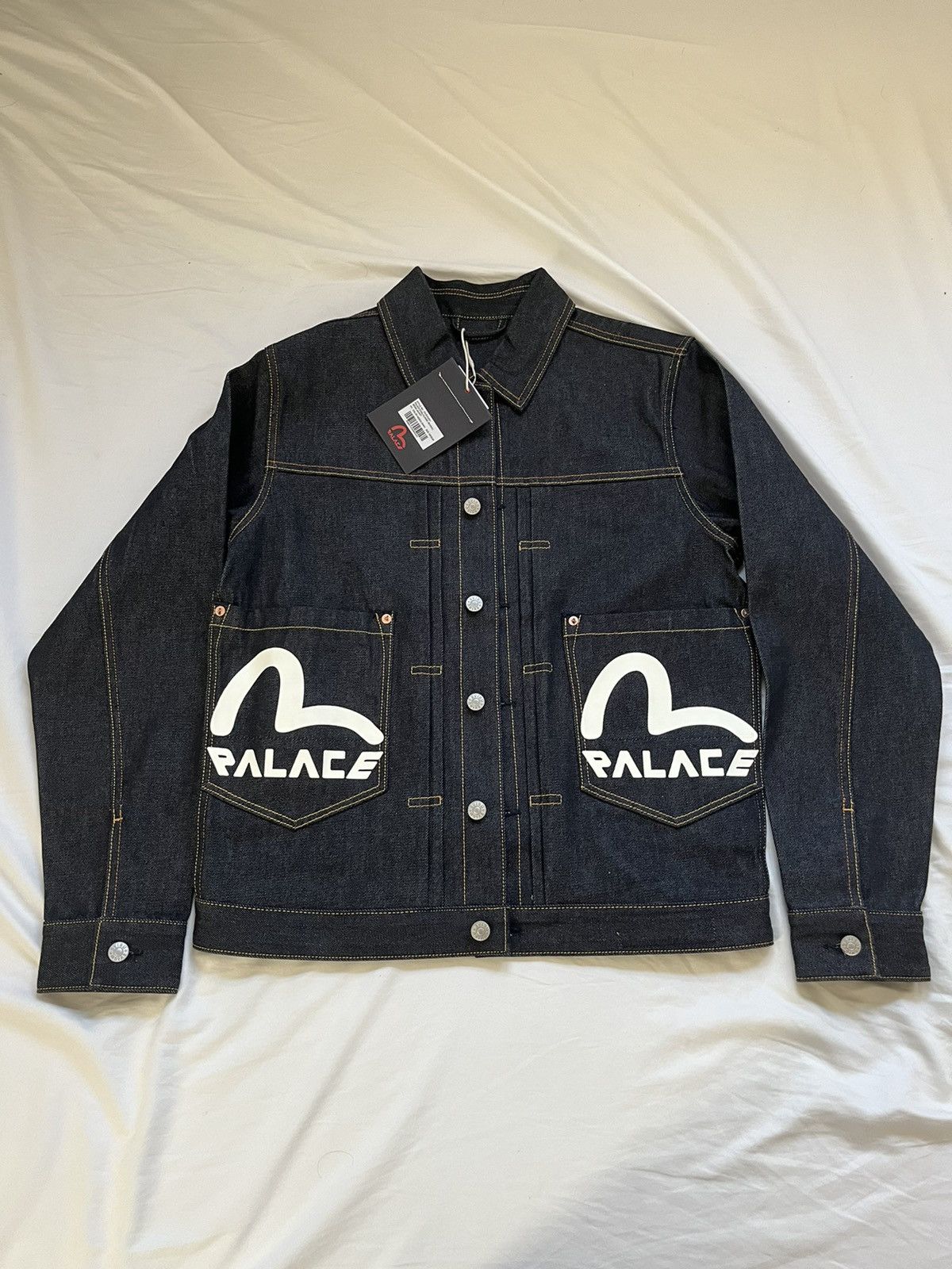 Palace Palace x Evisu Classic Seagull Denim Jacket | Grailed