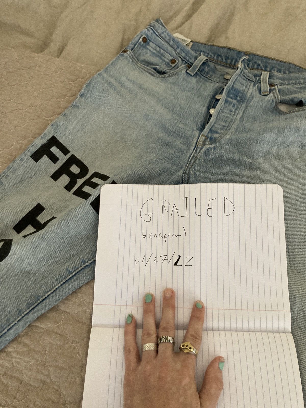 Levi's Made & Crafted Levi’s Signature x Yeezy “FREE HOOVER” Jeans Size US 30 / EU 46 - 7 Thumbnail