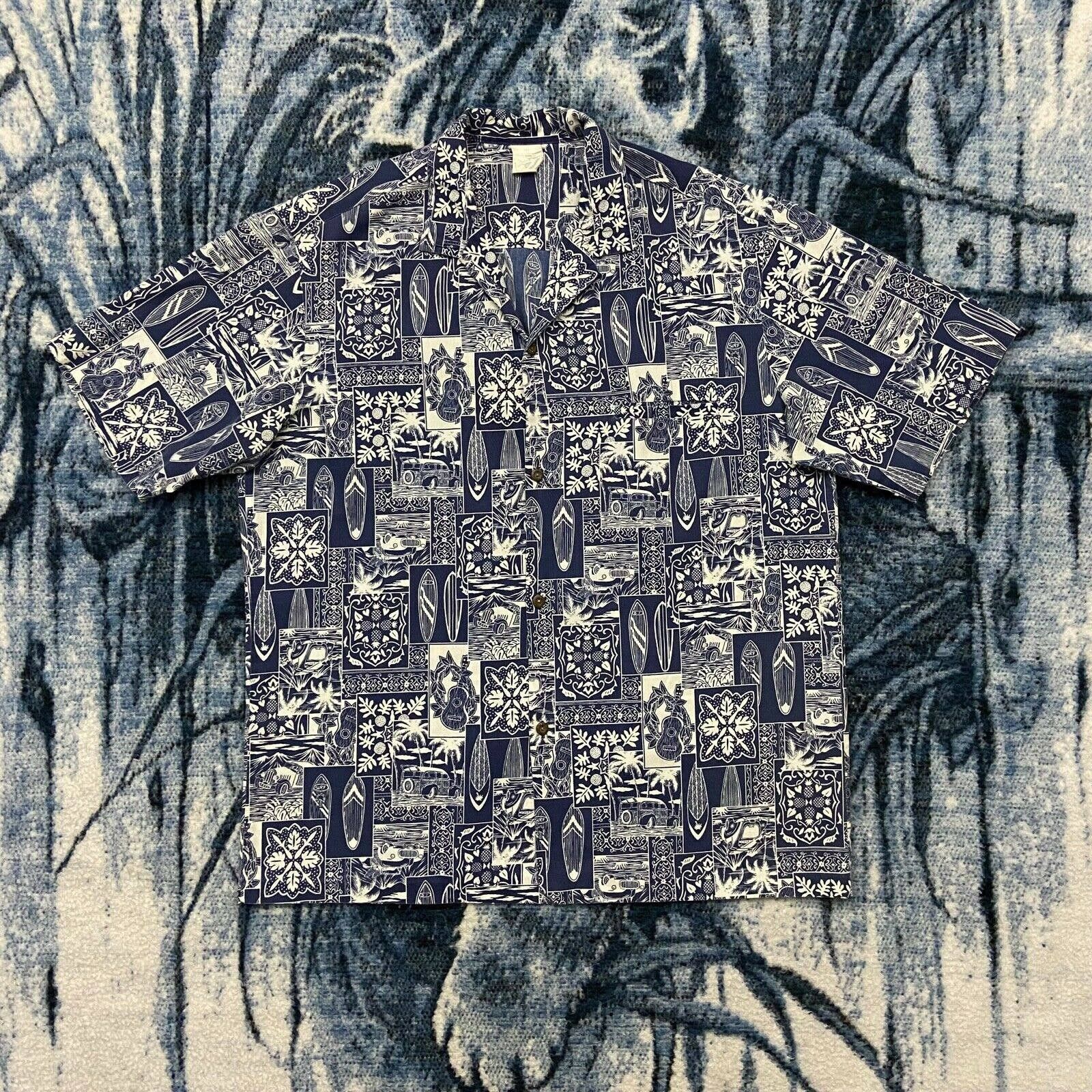 Vintage Vintage Hawaiian Shirt Floral Guitar Surf Button Down 80s Size US L / EU 52-54 / 3 - 1 Thumbnail