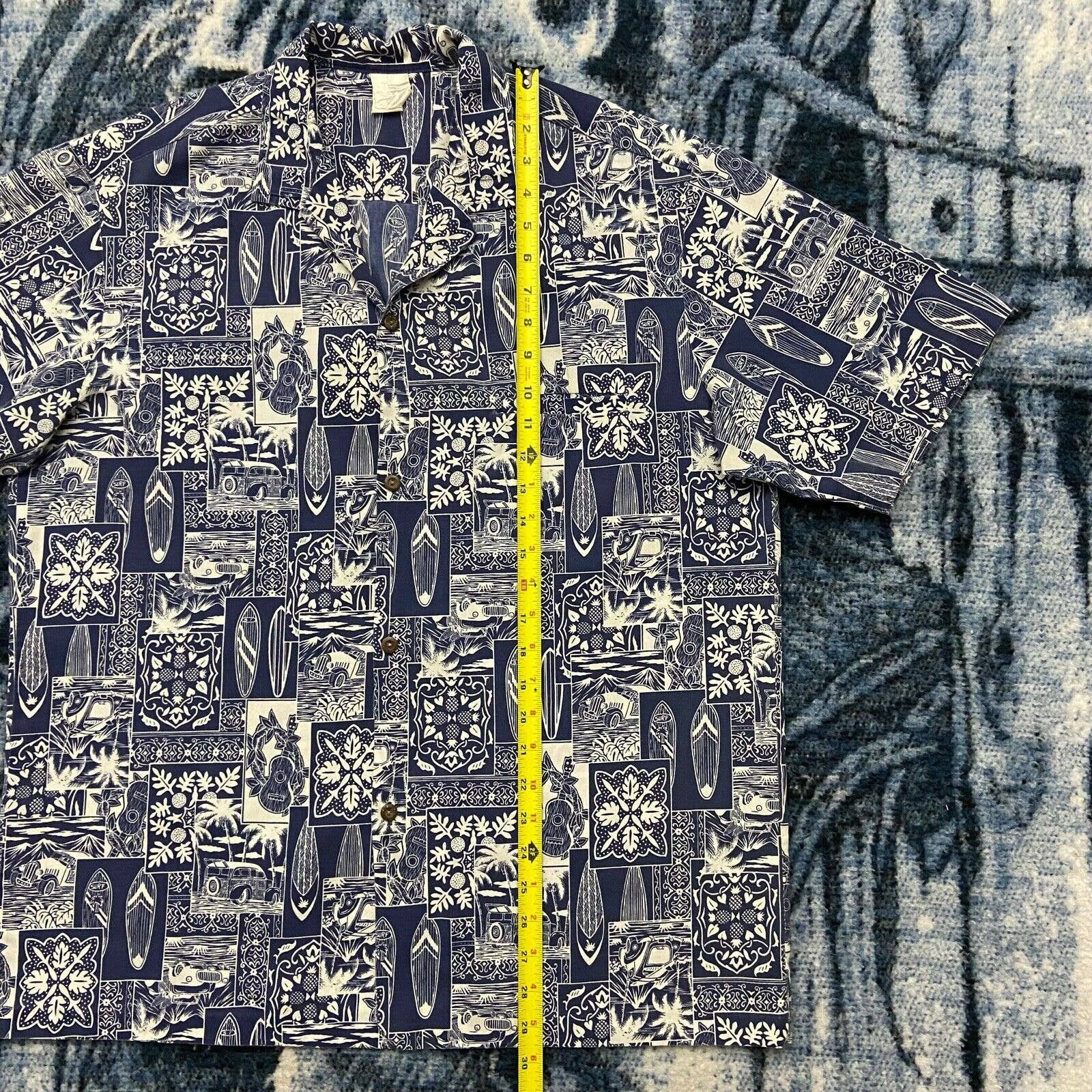 Vintage Vintage Hawaiian Shirt Floral Guitar Surf Button Down 80s Size US L / EU 52-54 / 3 - 4 Thumbnail