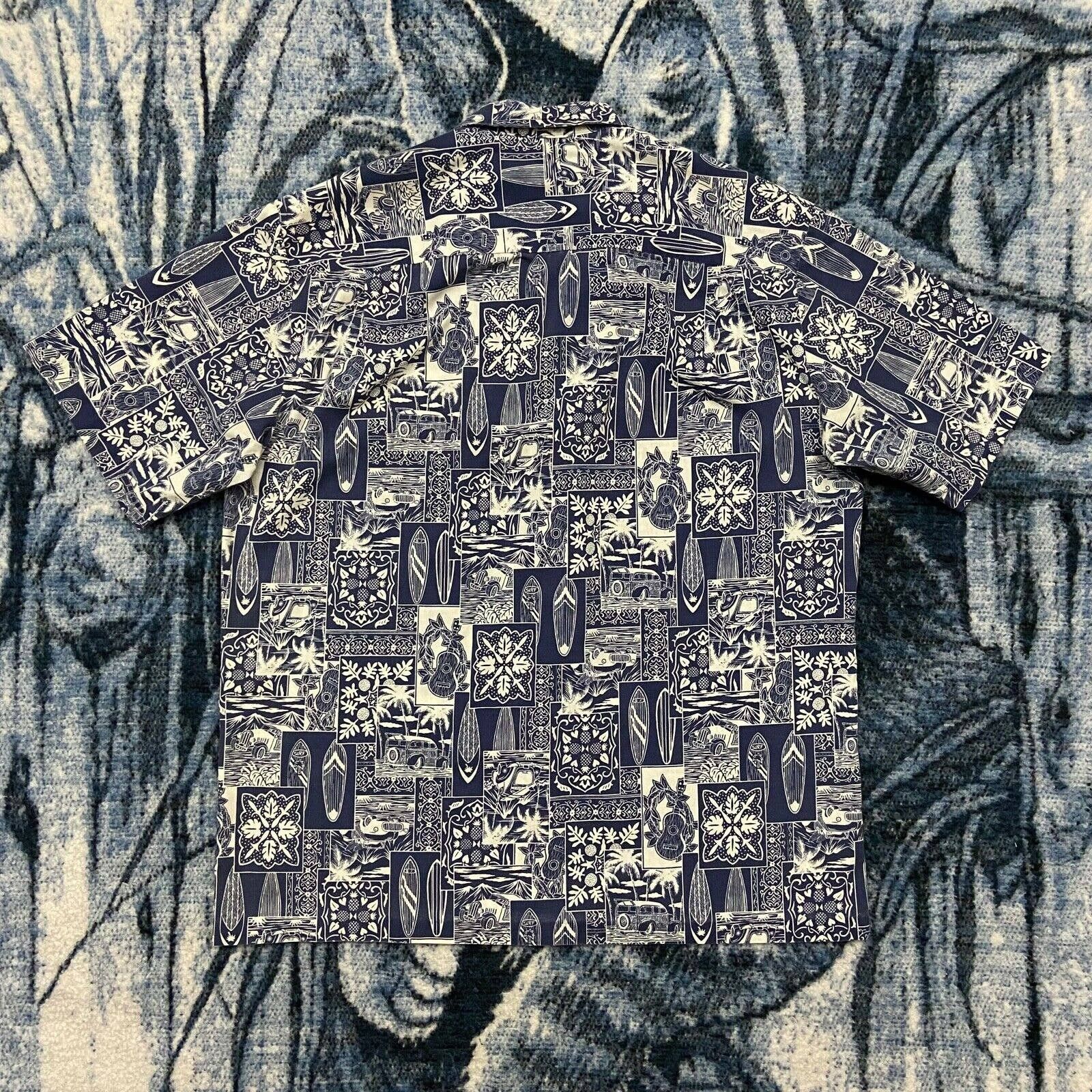 Vintage Vintage Hawaiian Shirt Floral Guitar Surf Button Down 80s Size US L / EU 52-54 / 3 - 5 Thumbnail