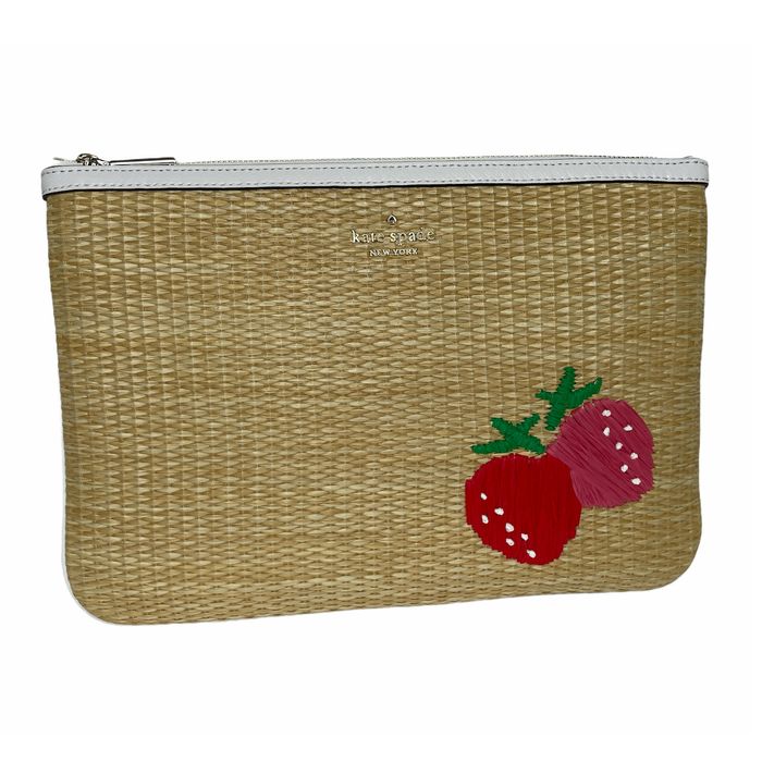 Kate Spade Kate Spade picnic in the park Strawberry zip Straw Pouch