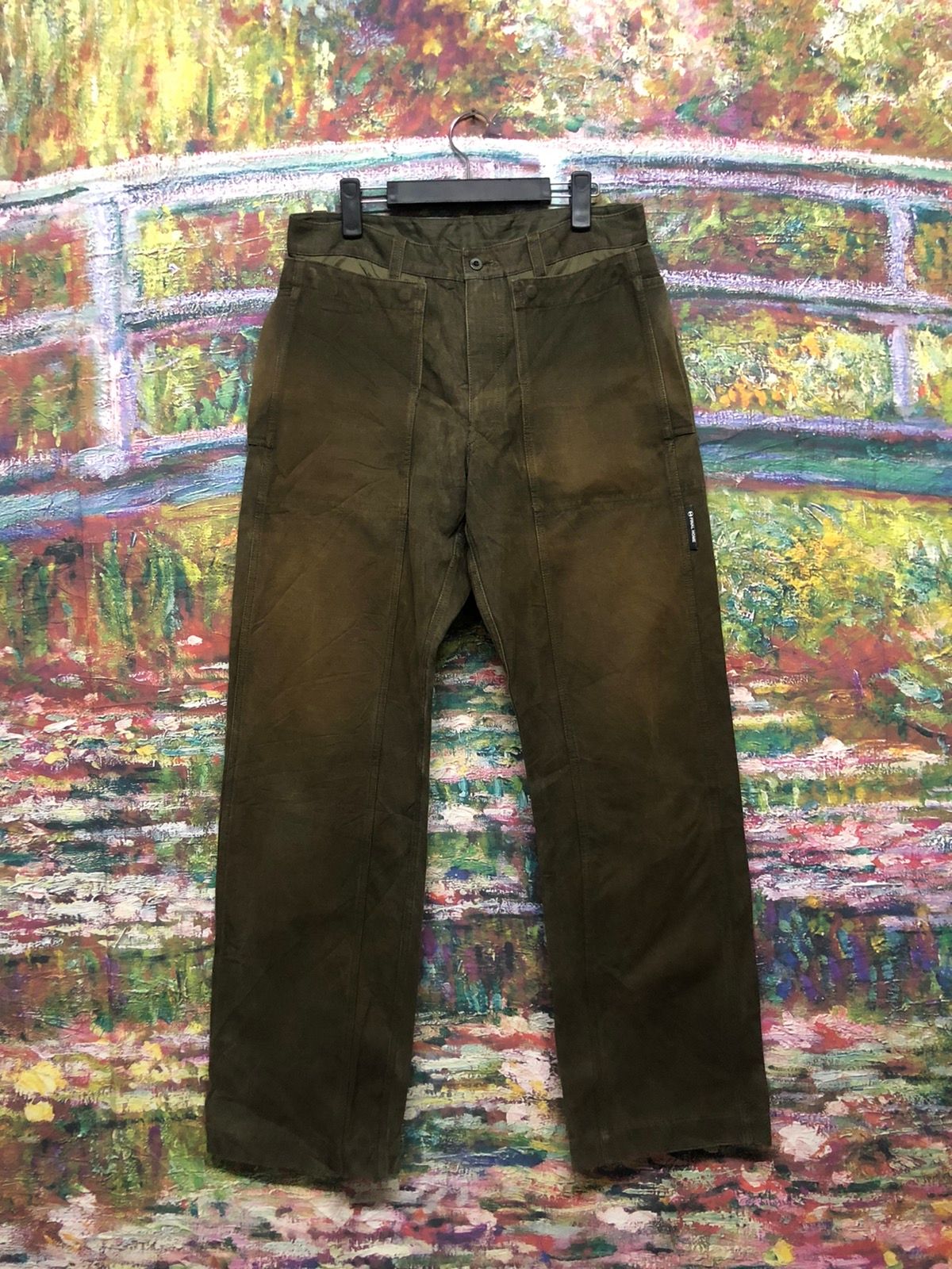 Pre-owned Final Home X Issey Miyake Final Home Multipocket Button Waist Survival Pants In Brown
