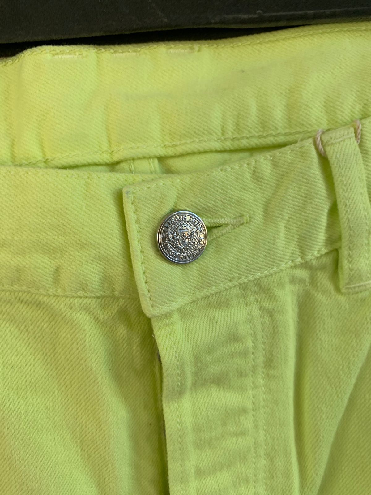 Balmain Distressed Straight Denim in Yellow Size US 32 / EU 48 - 9 Thumbnail