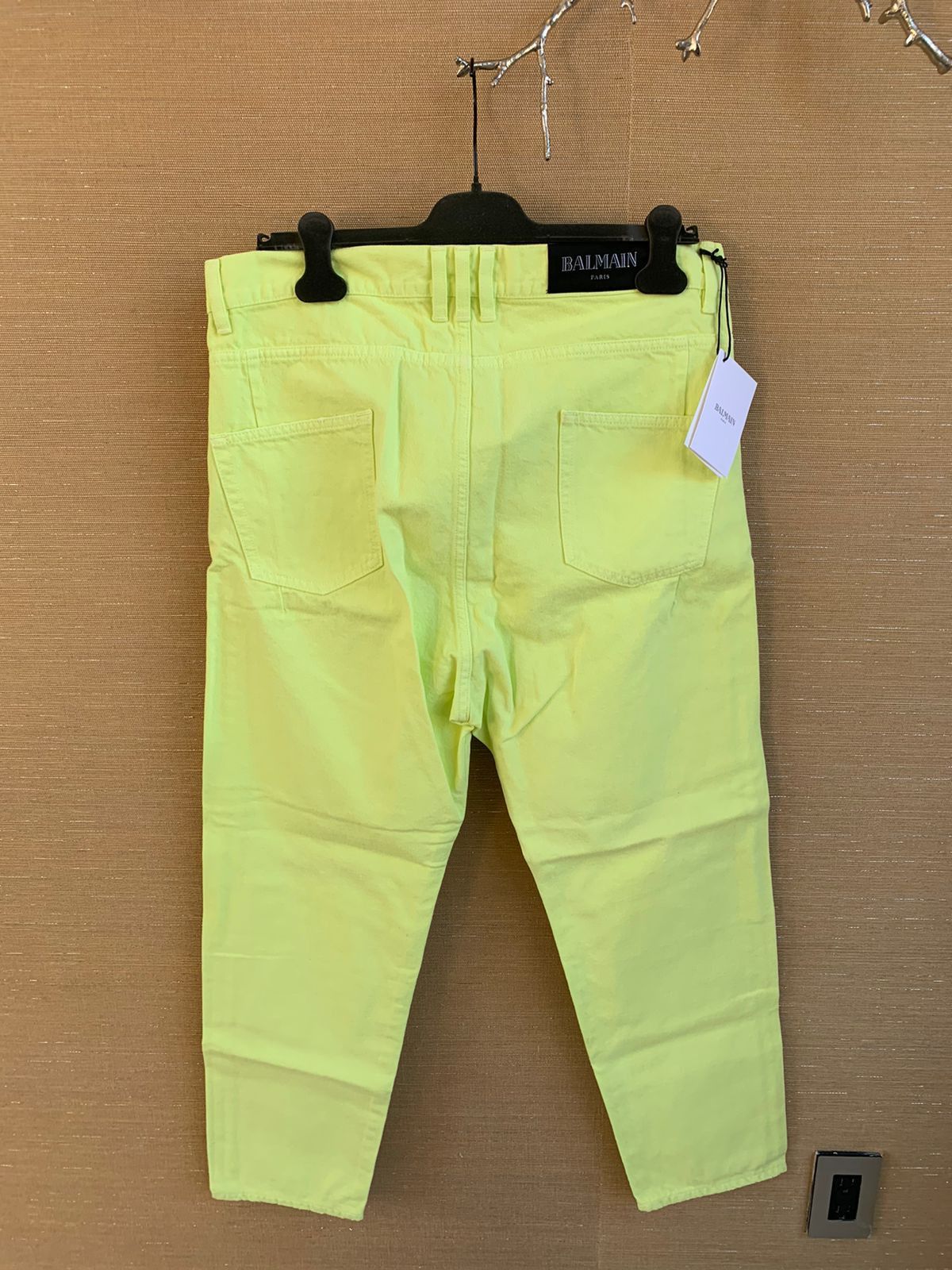 Balmain Distressed Straight Denim in Yellow Size US 32 / EU 48 - 12 Thumbnail