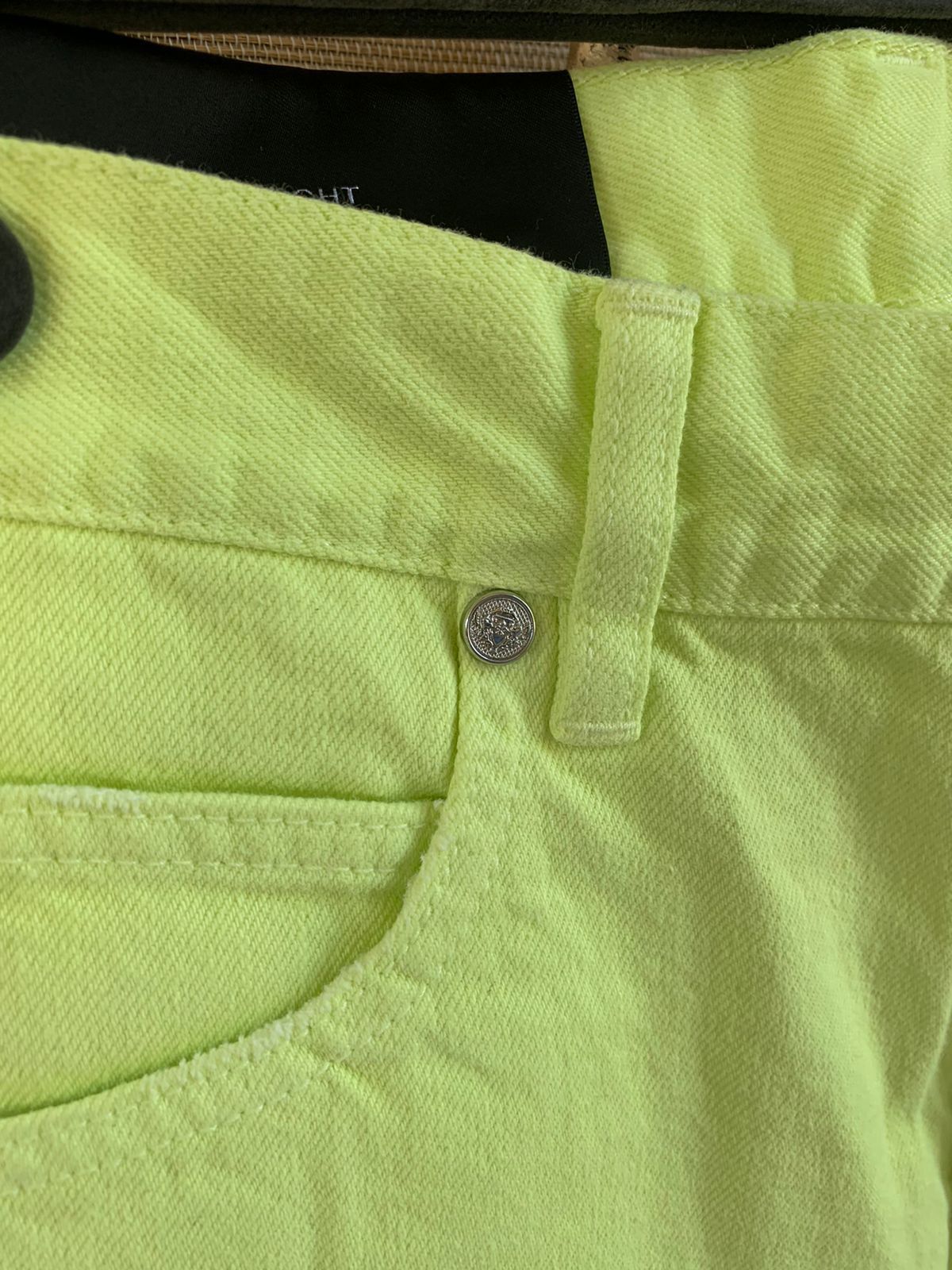 Balmain Distressed Straight Denim in Yellow Size US 32 / EU 48 - 8 Thumbnail