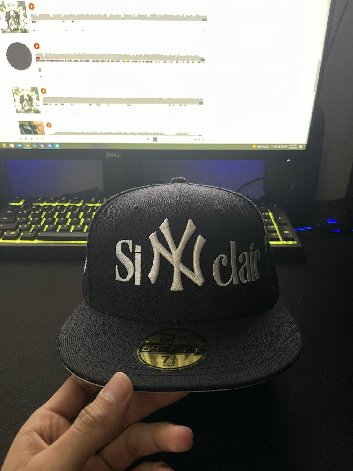 Sinclair Global Fitted Hat in Navy Sinclair Global Sinclair Global NY fitted hat navy | Grailed main image 3