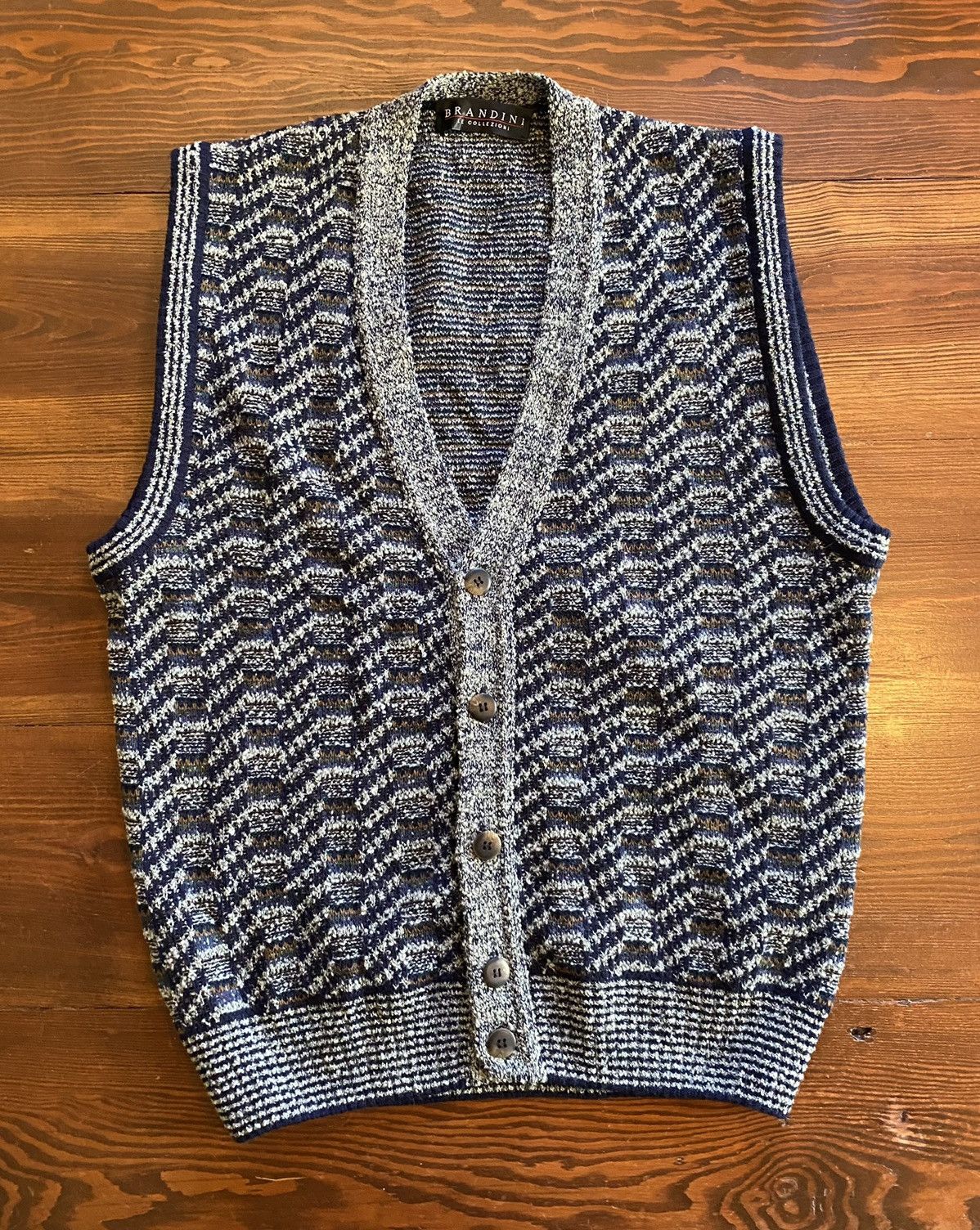 Vintage Vintage 90’s Brandini Knit Cardigan Sweater Vest | Grailed