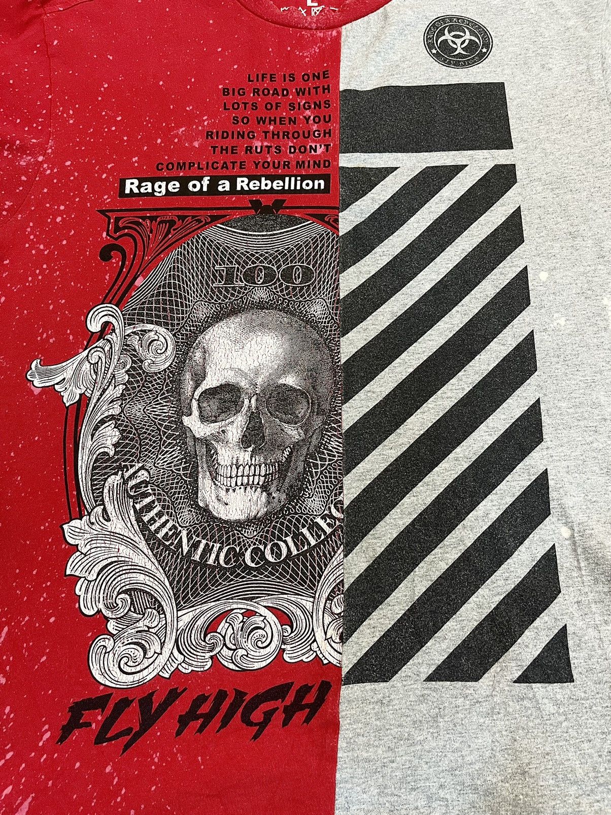 Japanese Brand × Vintage 🔥VINTAGE VERY RARE RAGE OF A REBELLION BIG SKULL FLY HIGH Size US L / EU 52-54 / 3 - 2 Thumbnail