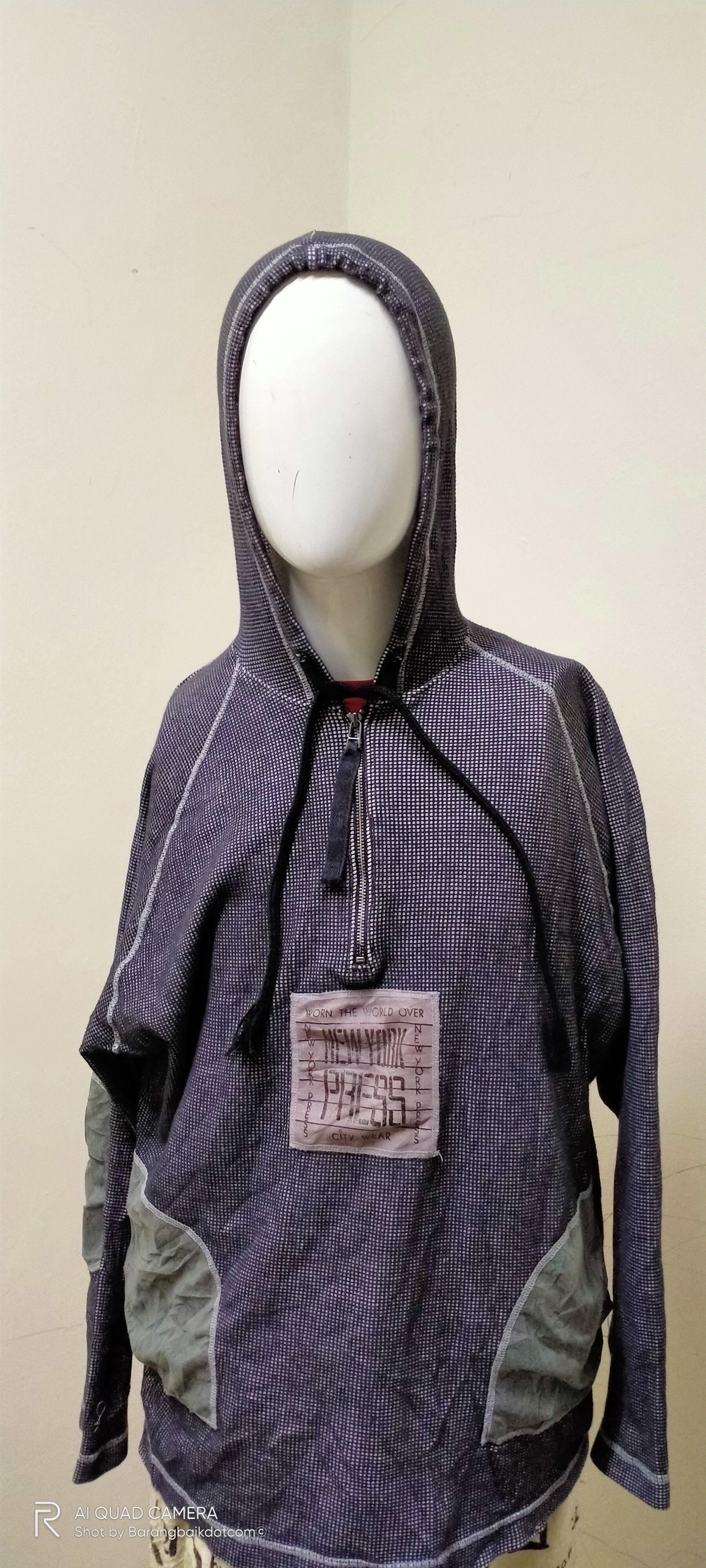 New York Post × Vintage 80's New York Press hoodie waffle pullover XXL Size US XXL / EU 58 / 5 - 3 Thumbnail