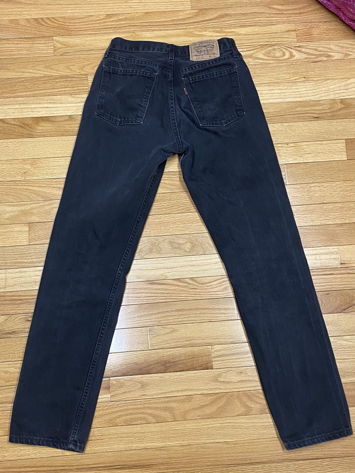 Black Vintage Orange Tab Levis 615