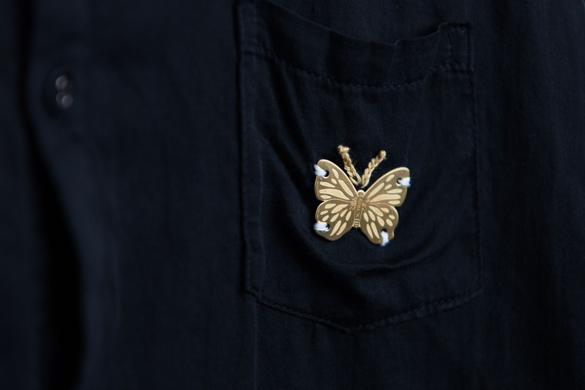Sasquatchfabrix Black Buttonup with butterfly Size US S / EU 44-46 / 1 - 9 Thumbnail
