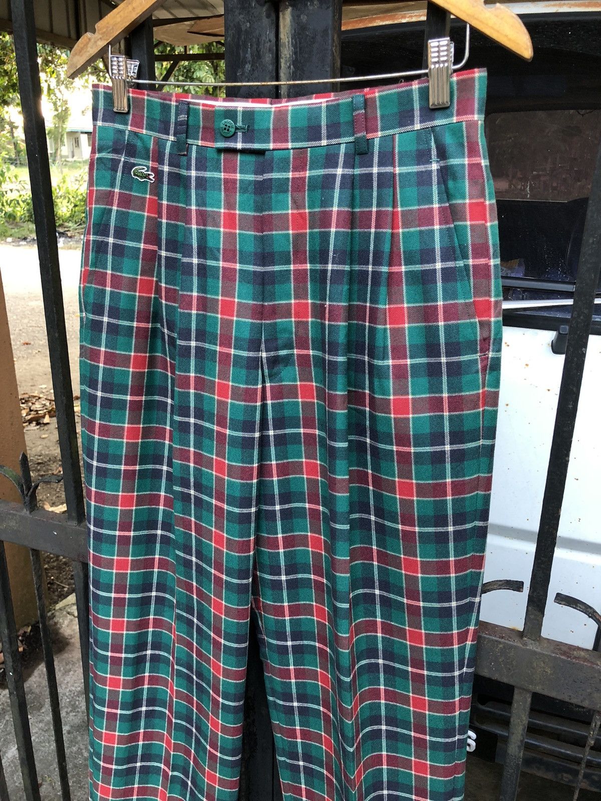 Lacoste Vintage Lacoste Checked Wool Pants Size US 30 / EU 46 - 3 Thumbnail