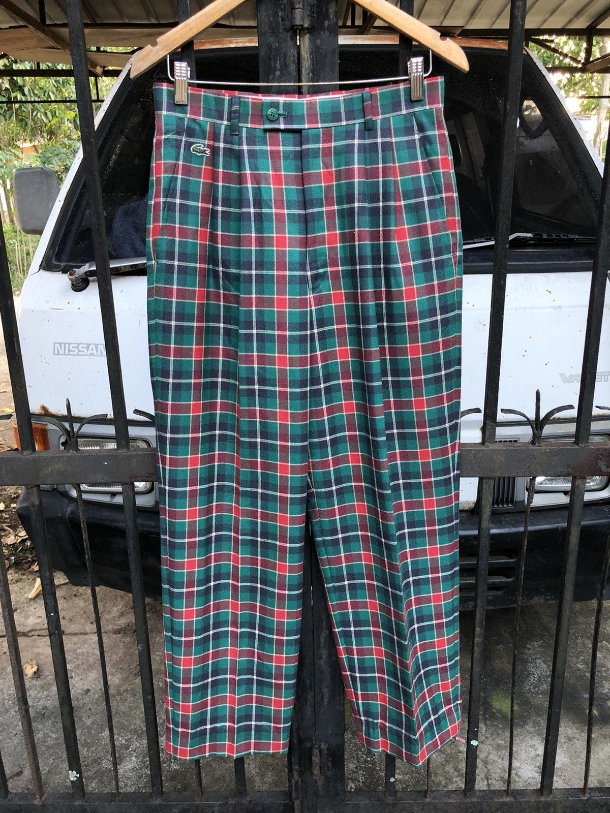 Lacoste Vintage Lacoste Checked Wool Pants Size US 30 / EU 46 - 1 Thumbnail