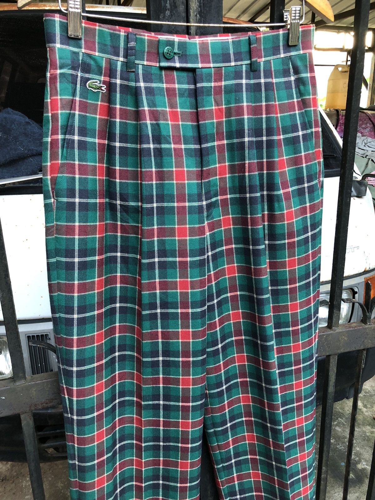 Lacoste Vintage Lacoste Checked Wool Pants Size US 30 / EU 46 - 2 Thumbnail
