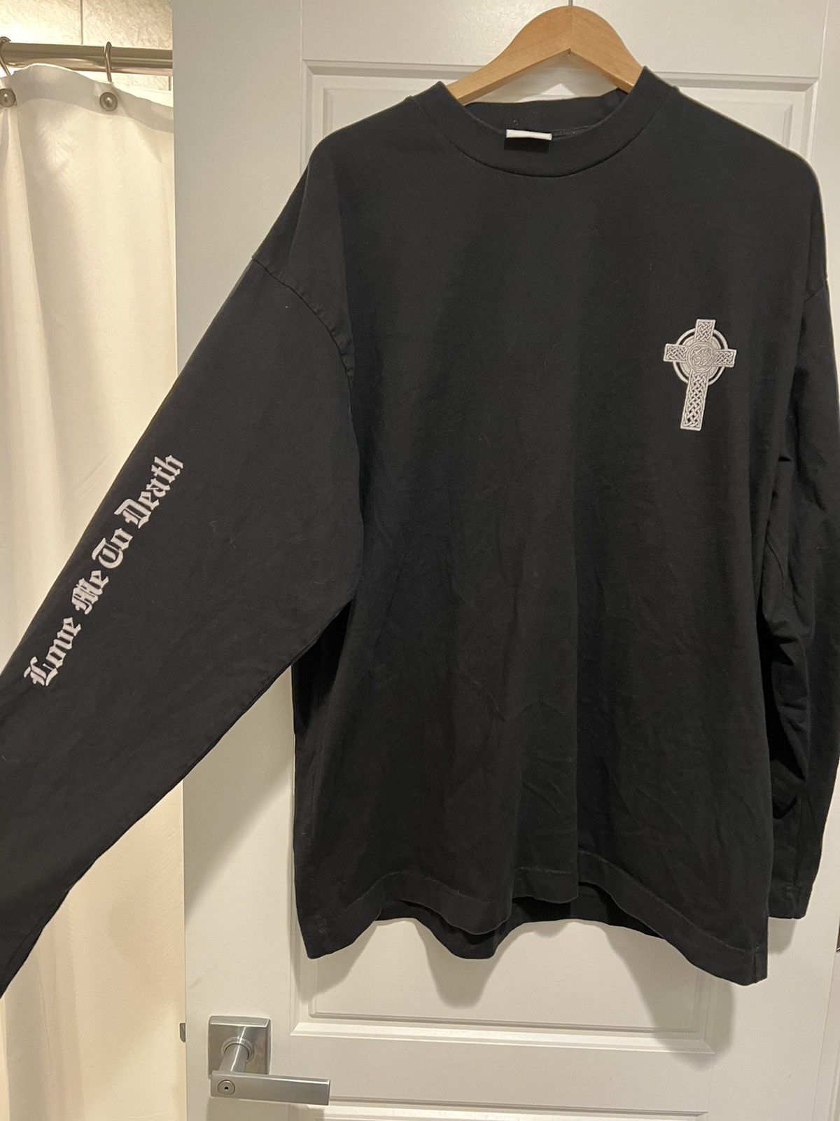 VETEMENTS★DEATH L LONGSLEEVE Tシャツ VETEMENTS ロングスリーブ グラフィックTシャツ DEATH METAL