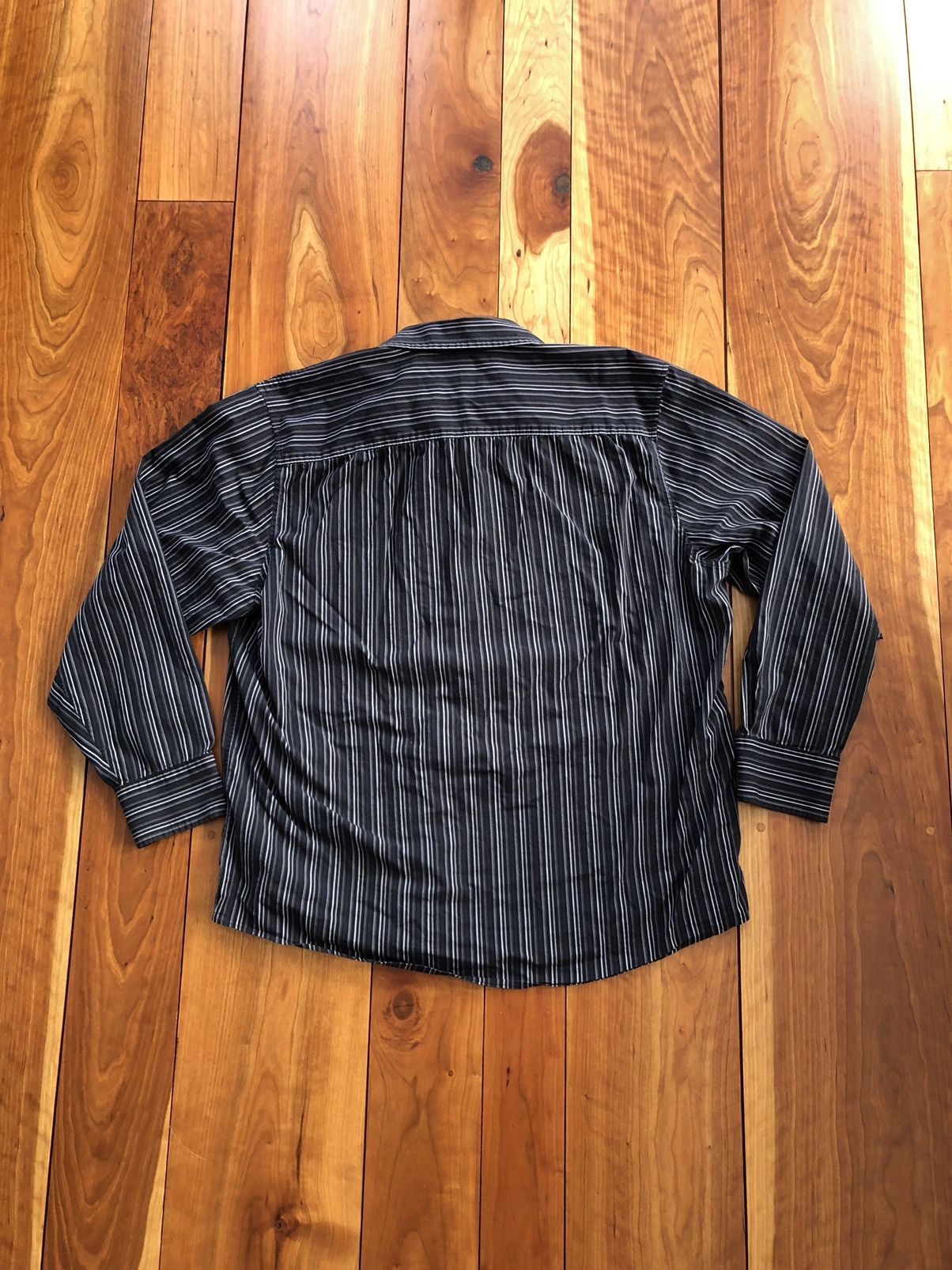 Calvin Klein Calvin Klein Black Striped Shirt Size US XL / EU 56 / 4 - 6 Thumbnail