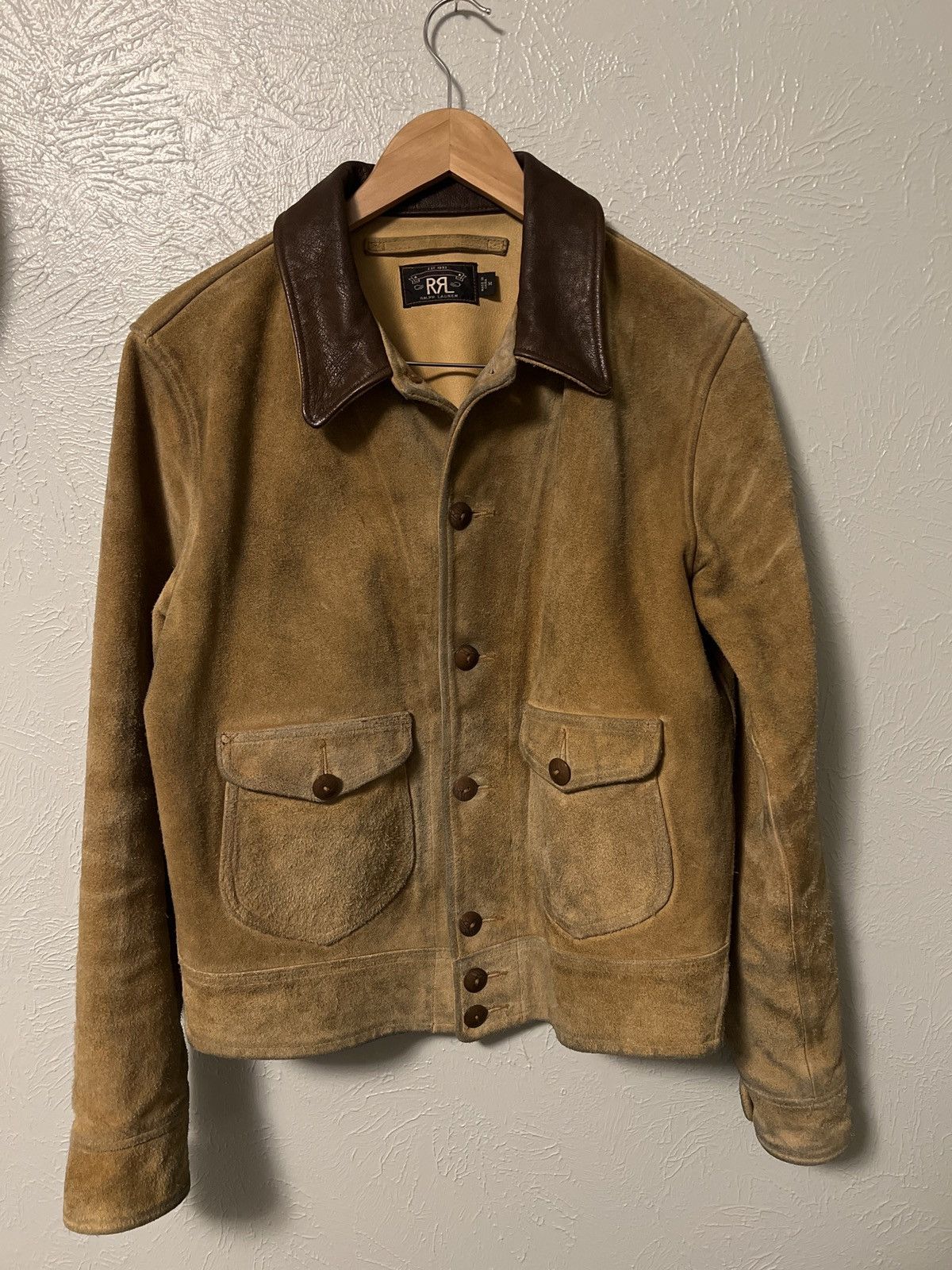 RRL Ralph Lauren RRL SUEDE ROUGHOUT Cowboy JACKET | Grailed