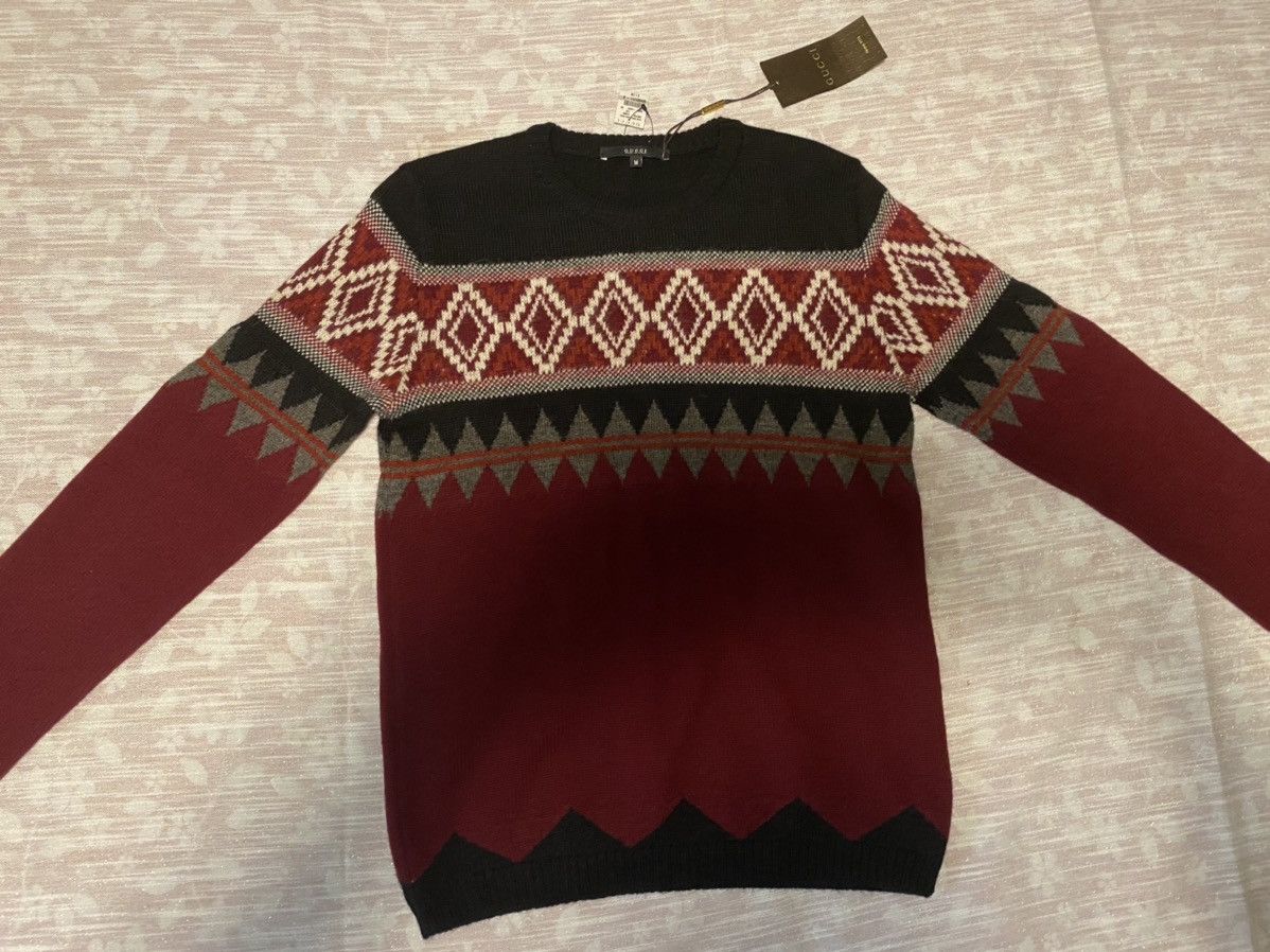 Gucci Gucci Fair Isle Wool knit Crewneck Size US M / EU 48-50 / 2 - 1 Thumbnail