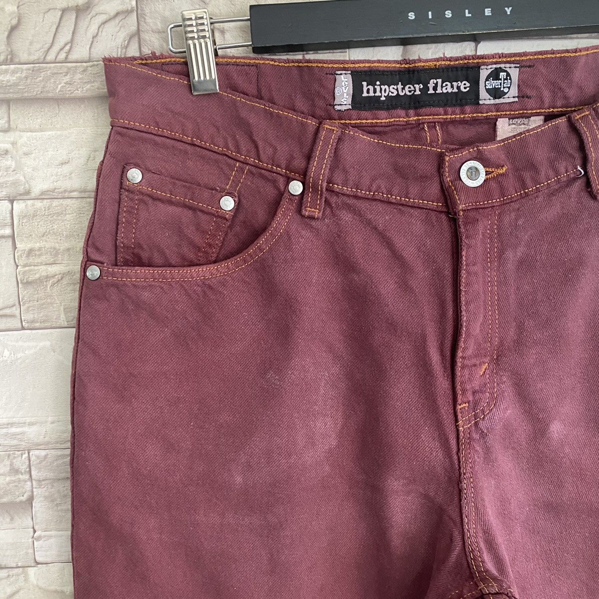Levi's Vintage 90s Levis Silvertab Hipster Flare Jeans 33x32 Size US 33 - 6 Thumbnail
