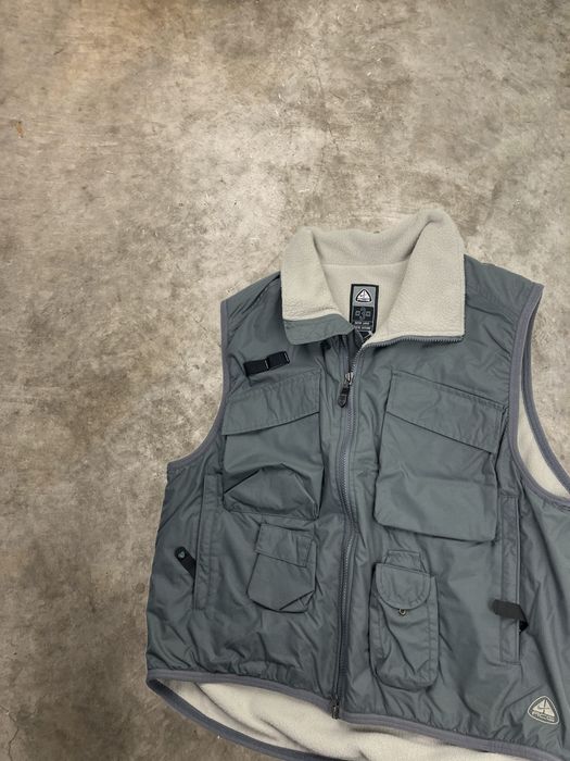 Nike ACG Vintage Nike ACG Vest Tactical Fishing Zip Up Grey Fleece