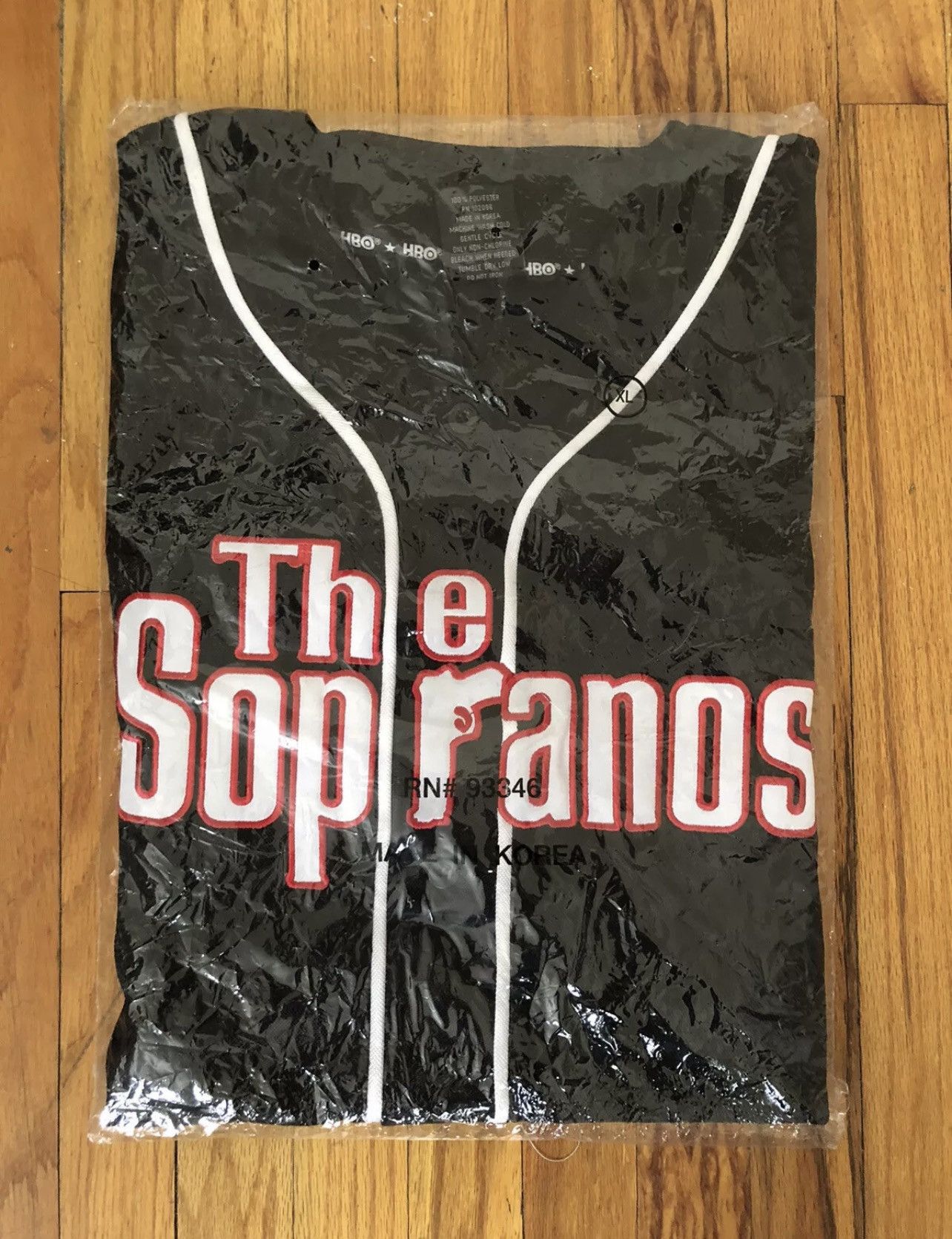 image of Movie x Vintage The Sopranos Tony 1 Hbo Baseball Jersey in Black, Men's (Size XL)