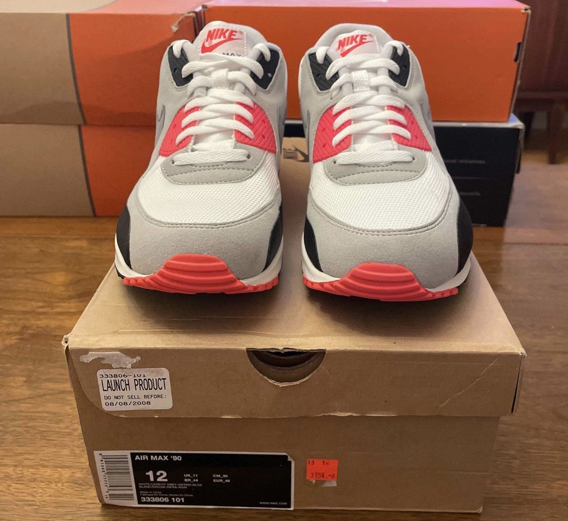 Nike Air Max 90 2008 Infrared Quickstrike Tier Zero Size US 12 / EU 45 - 8 Thumbnail