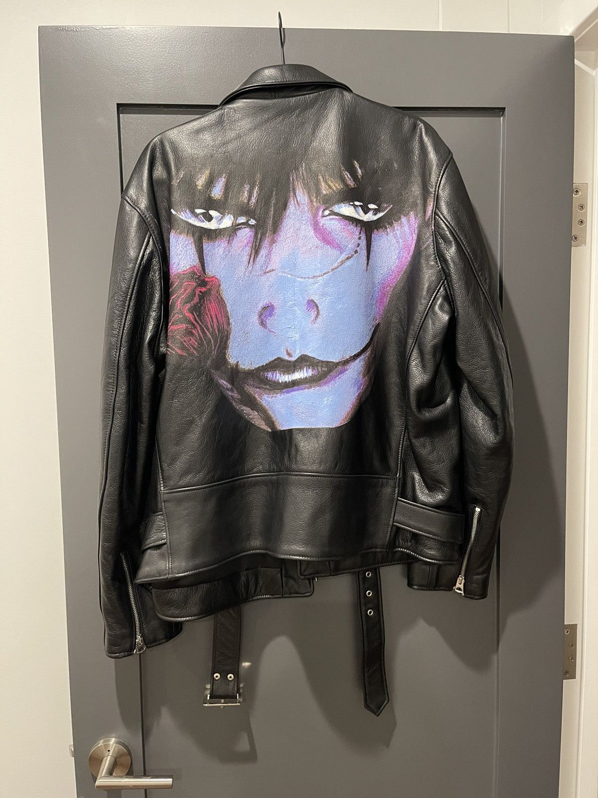 Supreme Schott The Crow Perfecto Leather Jacket Black for Men