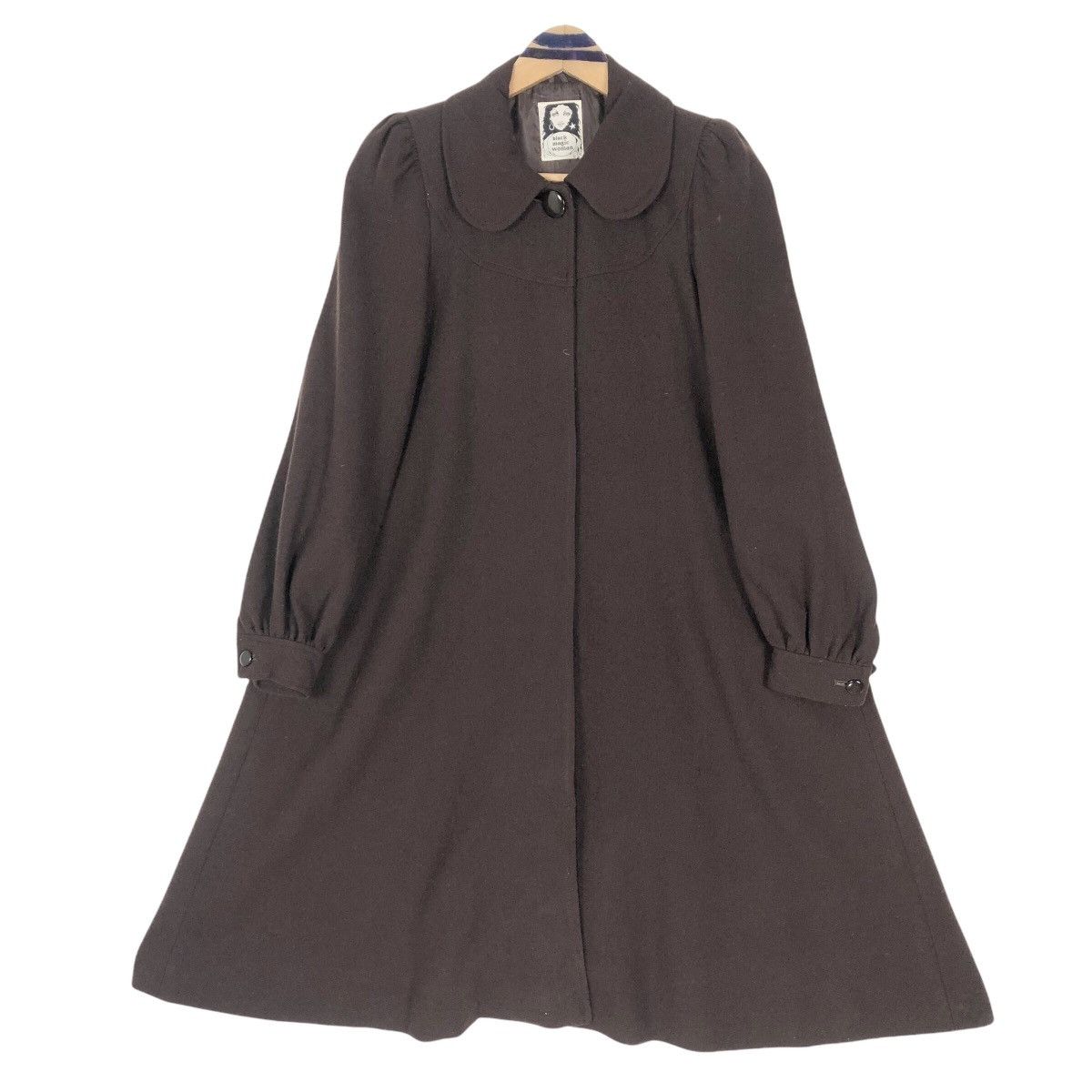 Vintage Black Magic Woman Dress Coat Overcoat