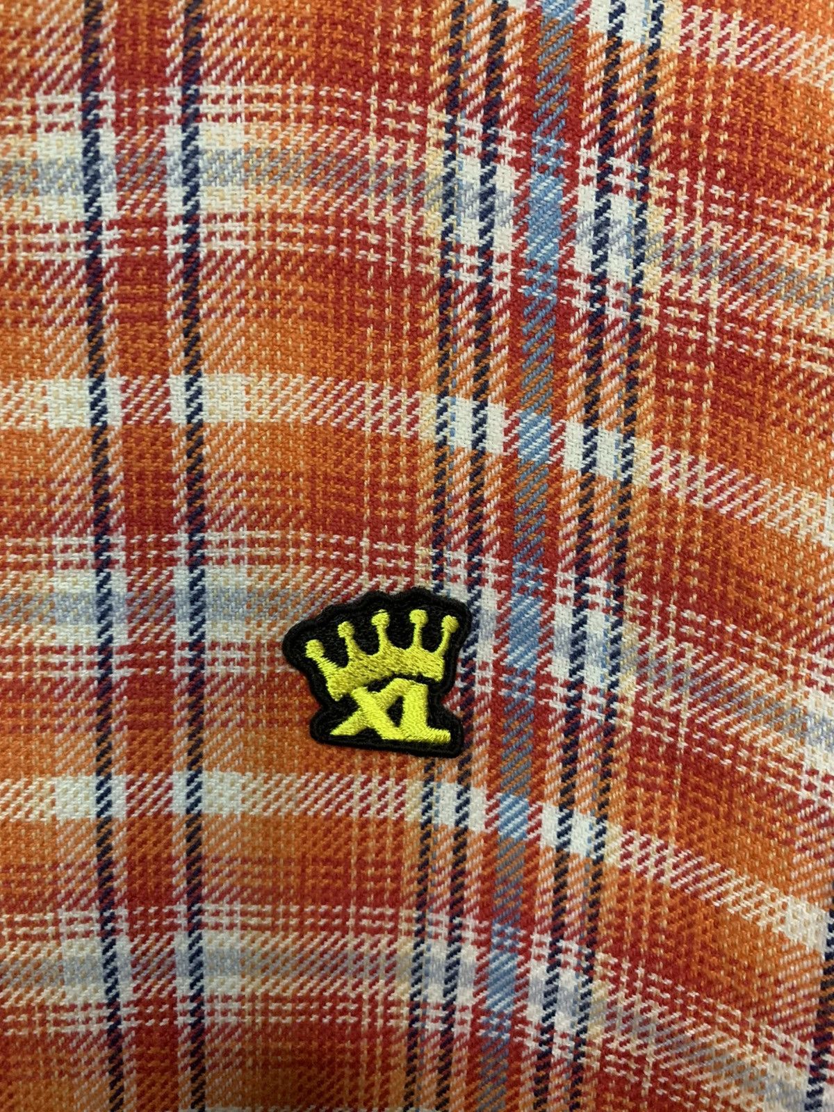 Xlarge Vintage X-LARGE Orange Plaid Flannel Hoodie Size US M / EU 48-50 / 2 - 4 Thumbnail