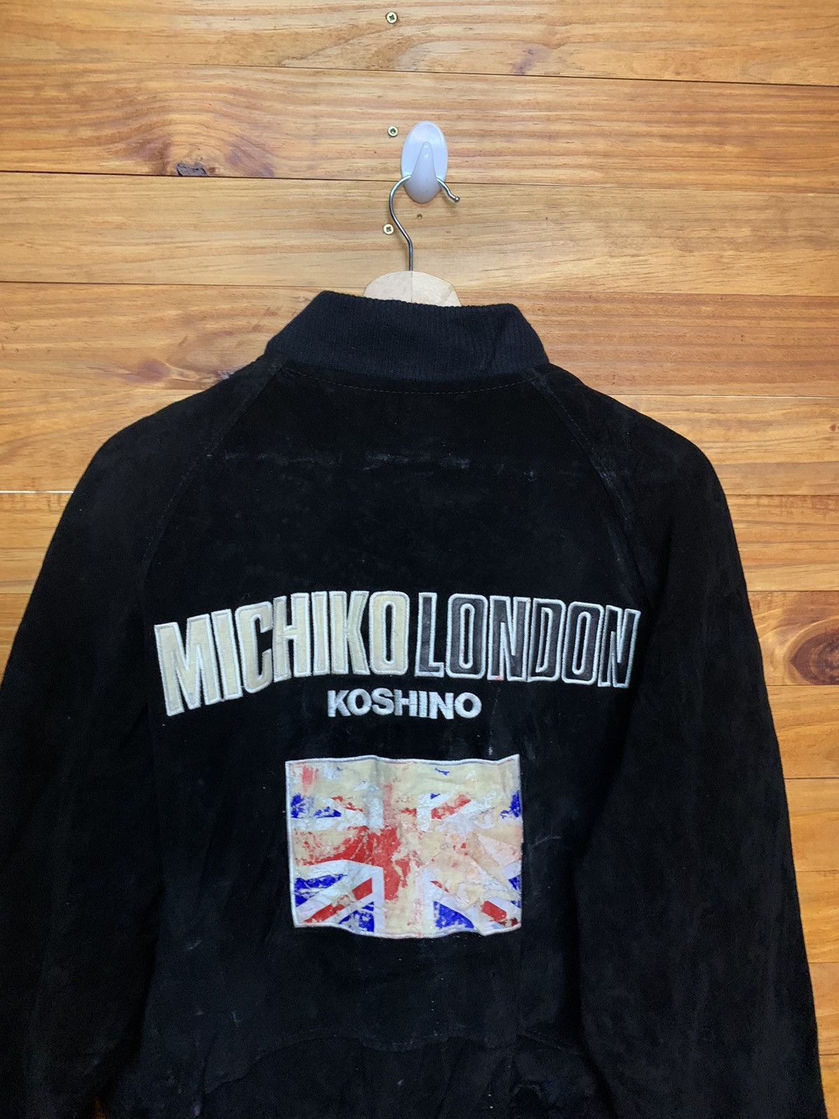 Michiko Koshino London Vintage Michiko Koshino Uk Flag Big Logo Velvet Jacket Size US M / EU 48-50 / 2 - 8 Thumbnail
