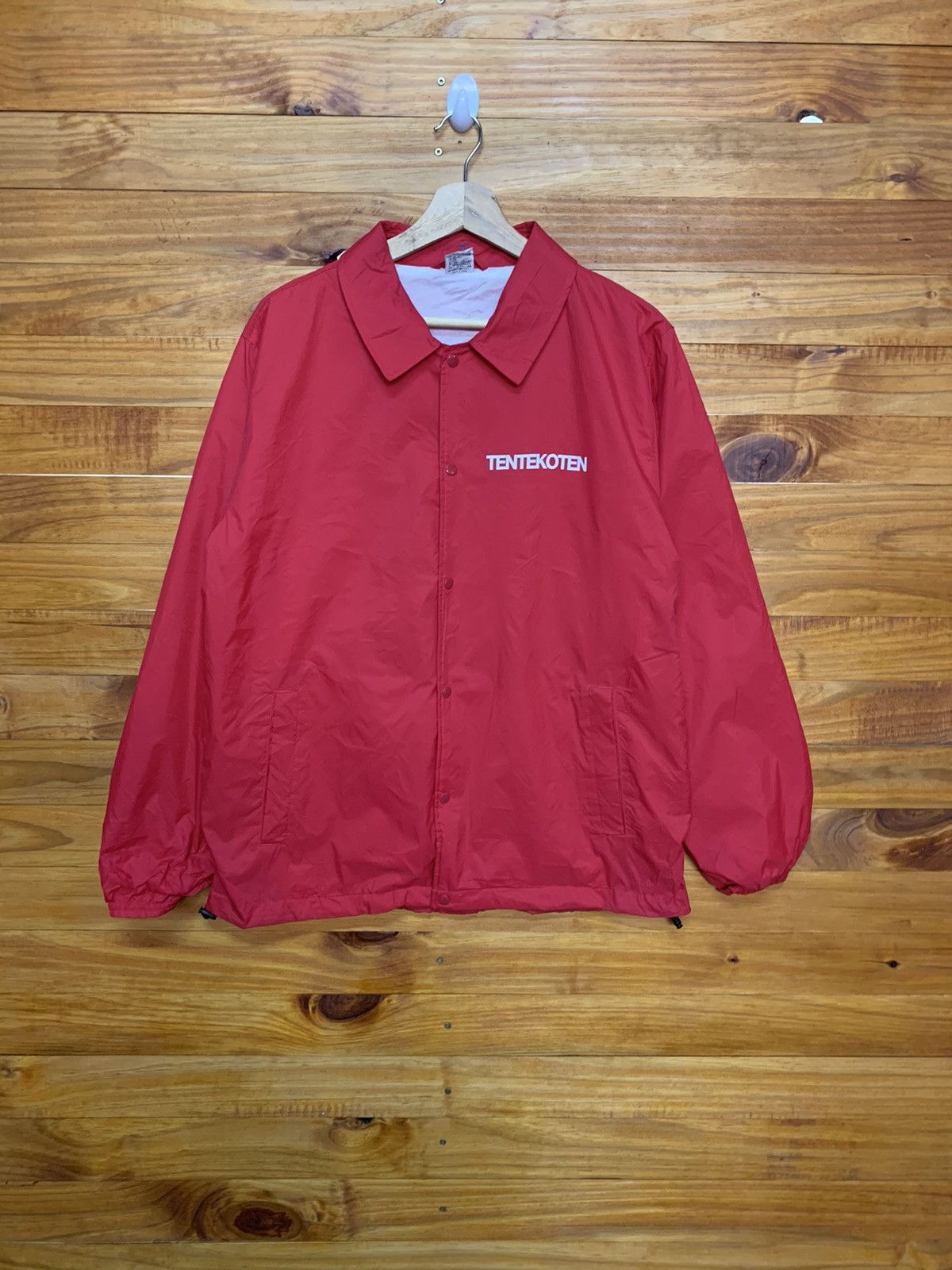 Anime × Japanese Brand Tentekoten Big Logo Nylon Coach Jacket Size US M / EU 48-50 / 2 - 7 Thumbnail