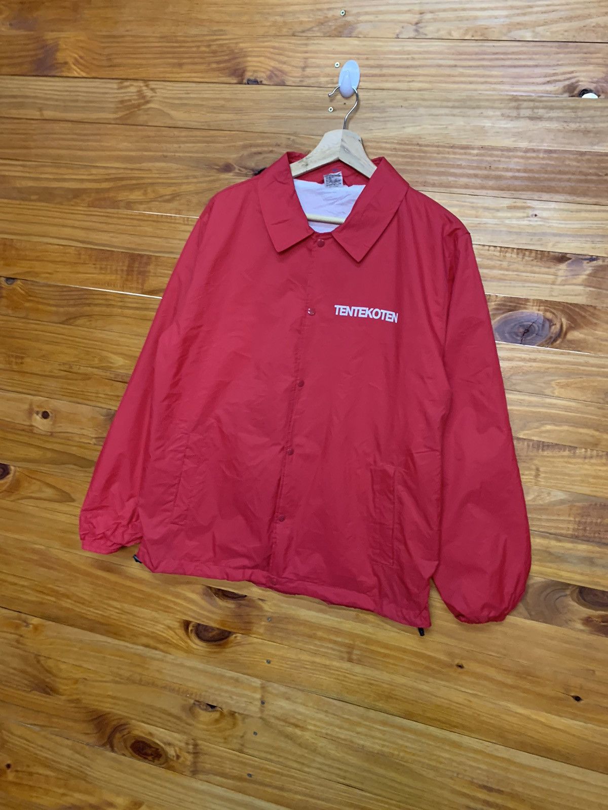 Anime × Japanese Brand Tentekoten Big Logo Nylon Coach Jacket Size US M / EU 48-50 / 2 - 6 Thumbnail