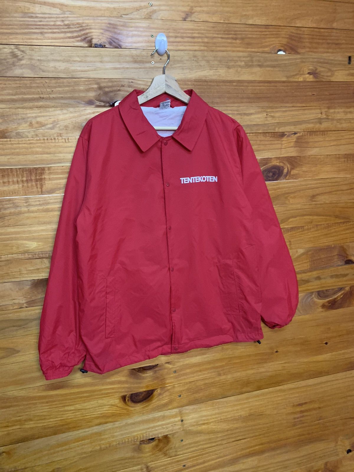 Anime × Japanese Brand Tentekoten Big Logo Nylon Coach Jacket Size US M / EU 48-50 / 2 - 5 Thumbnail