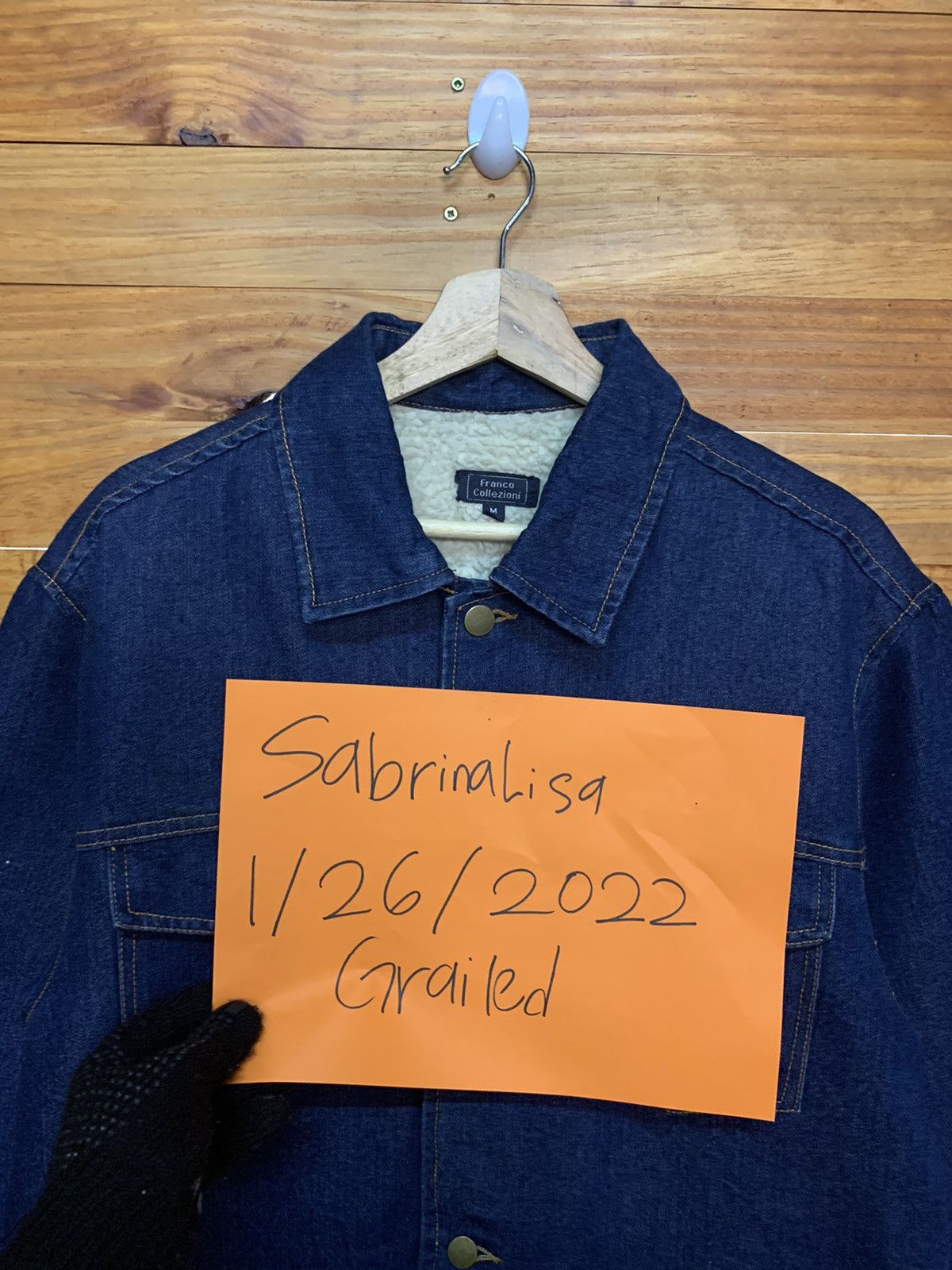 Vintage Vintage Franco Collezioni Denim Sherpa Workers Jacket Size US M / EU 48-50 / 2 - 8 Thumbnail