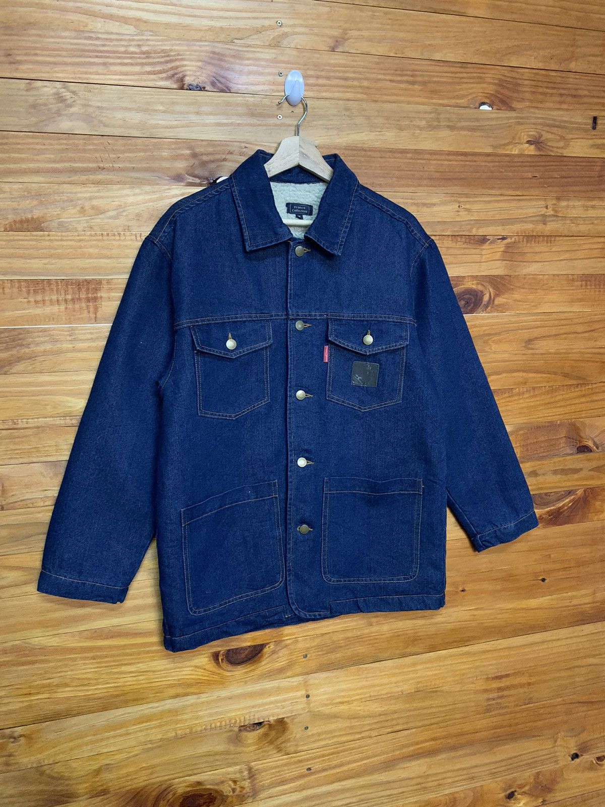 Vintage Vintage Franco Collezioni Denim Sherpa Workers Jacket Size US M / EU 48-50 / 2 - 3 Thumbnail