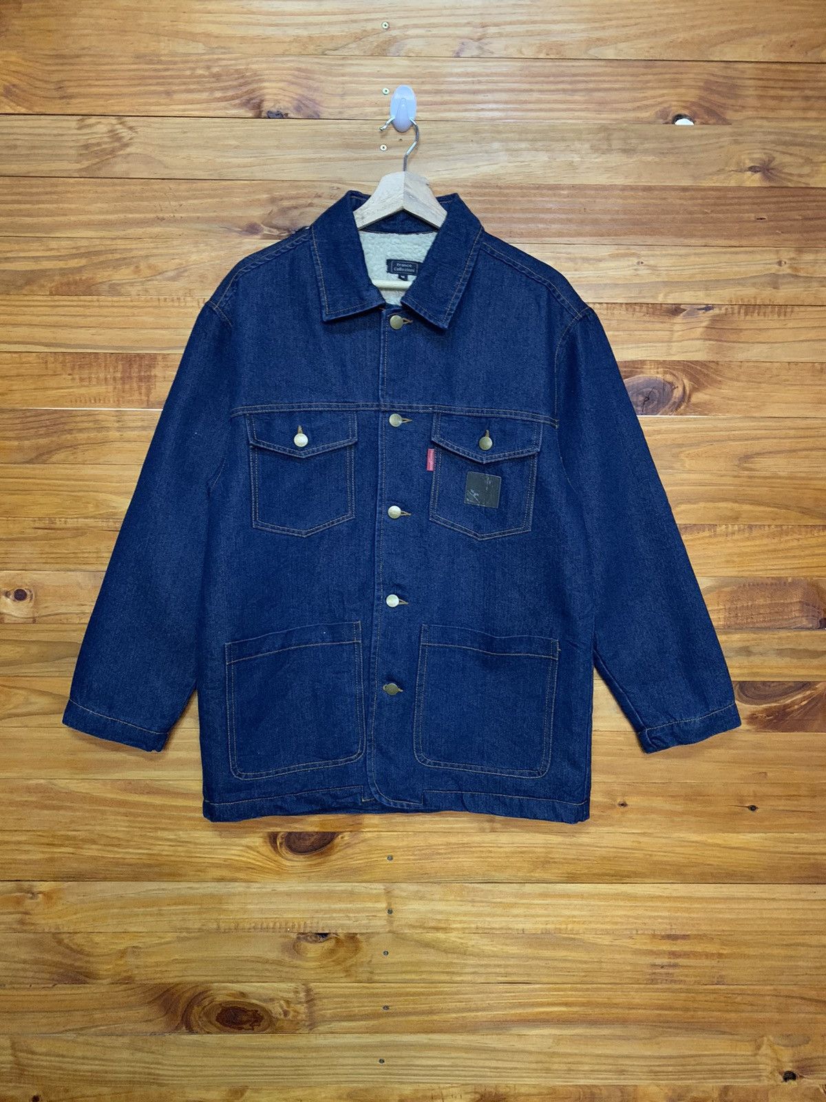 Vintage Franco Collezioni Denim Sherpa Workers Jacket