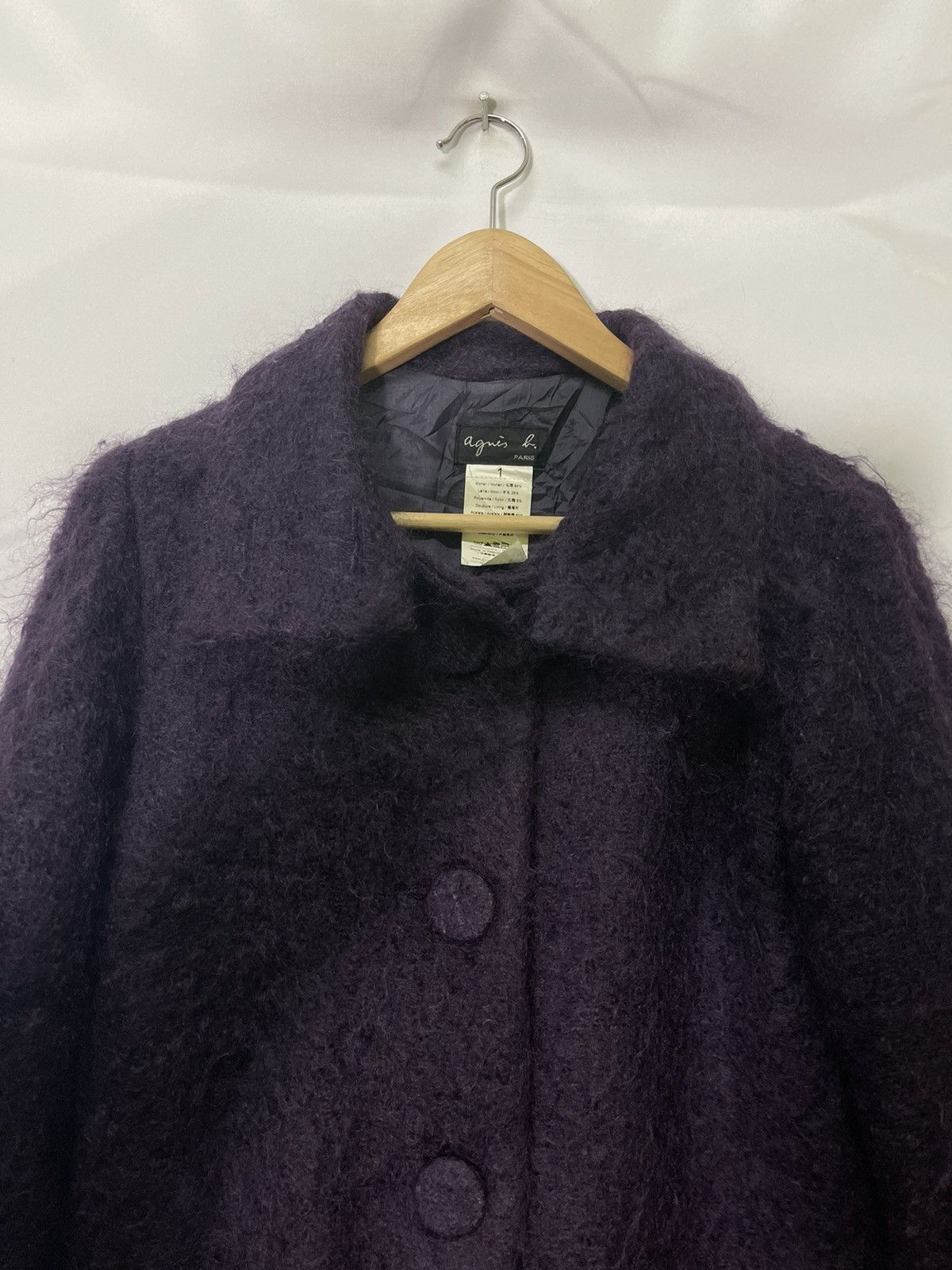 agnes b. AGNES B MOHAIR BUTTON JACKET Size US S / EU 44-46 / 1 - 7 Thumbnail
