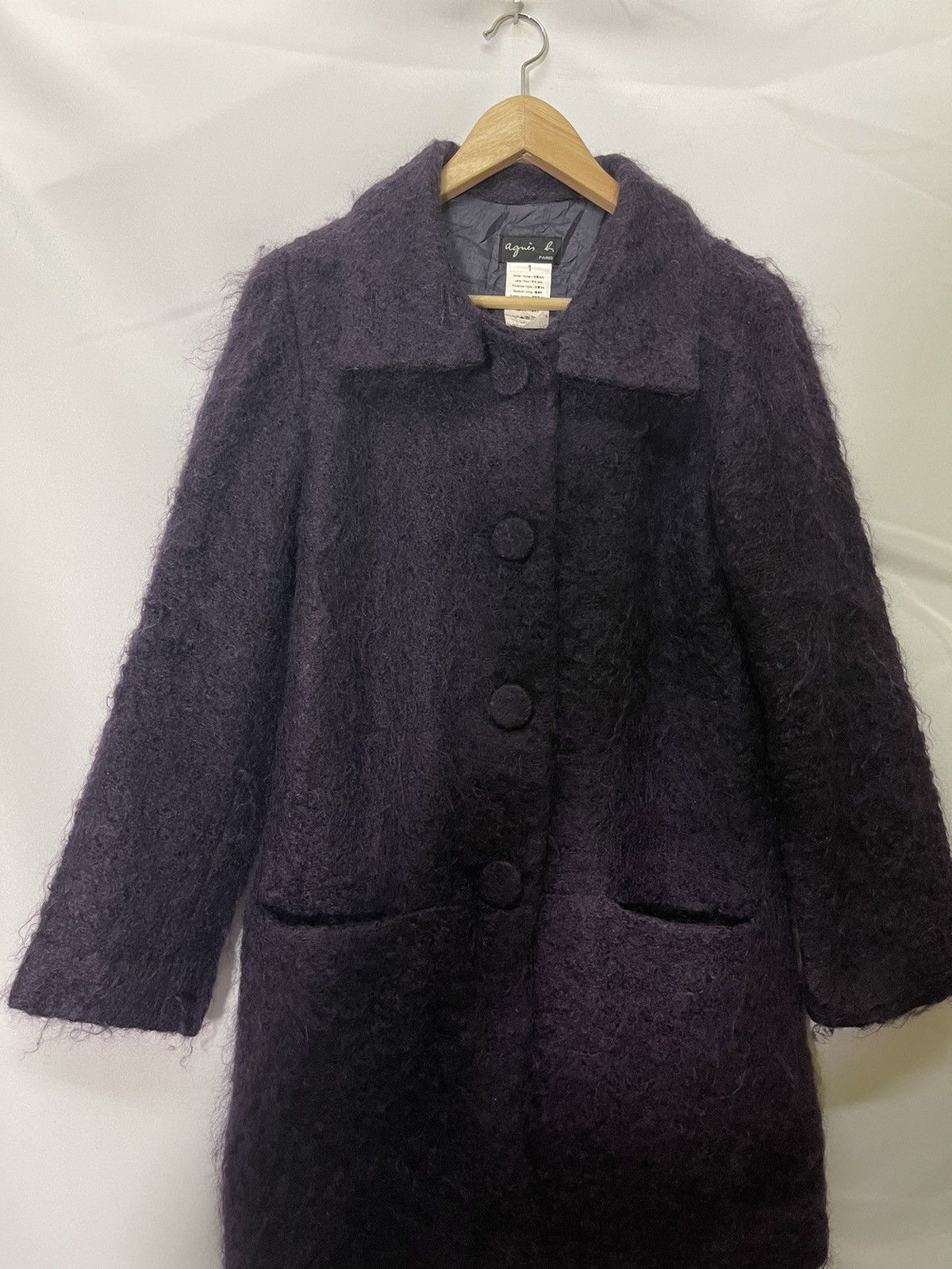 agnes b. AGNES B MOHAIR BUTTON JACKET Size US S / EU 44-46 / 1 - 3 Thumbnail