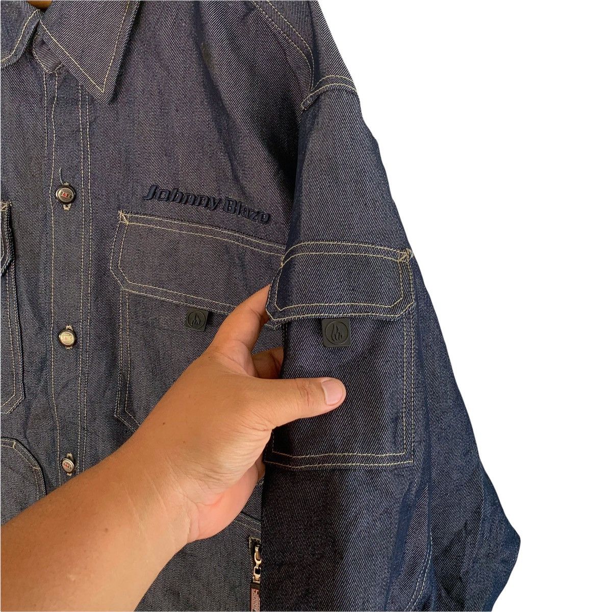 Marvel Comics Johnny Blaze Ghost Rider Movie Denim Jacket Size US L / EU 52-54 / 3 - 7 Thumbnail