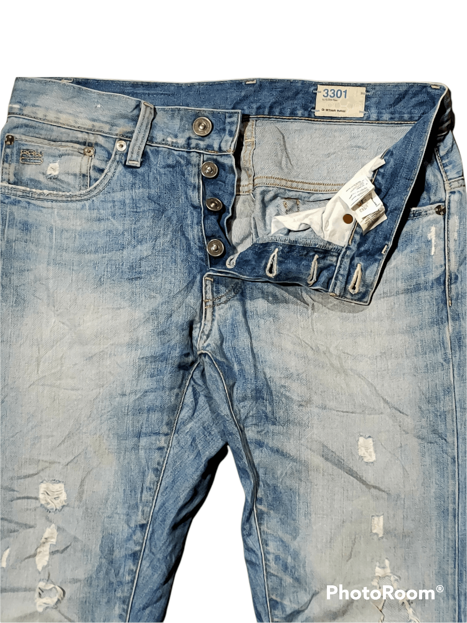 G-Star G star Raw distressed denim button fly rare Size US 32 / EU 48 - 7 Thumbnail