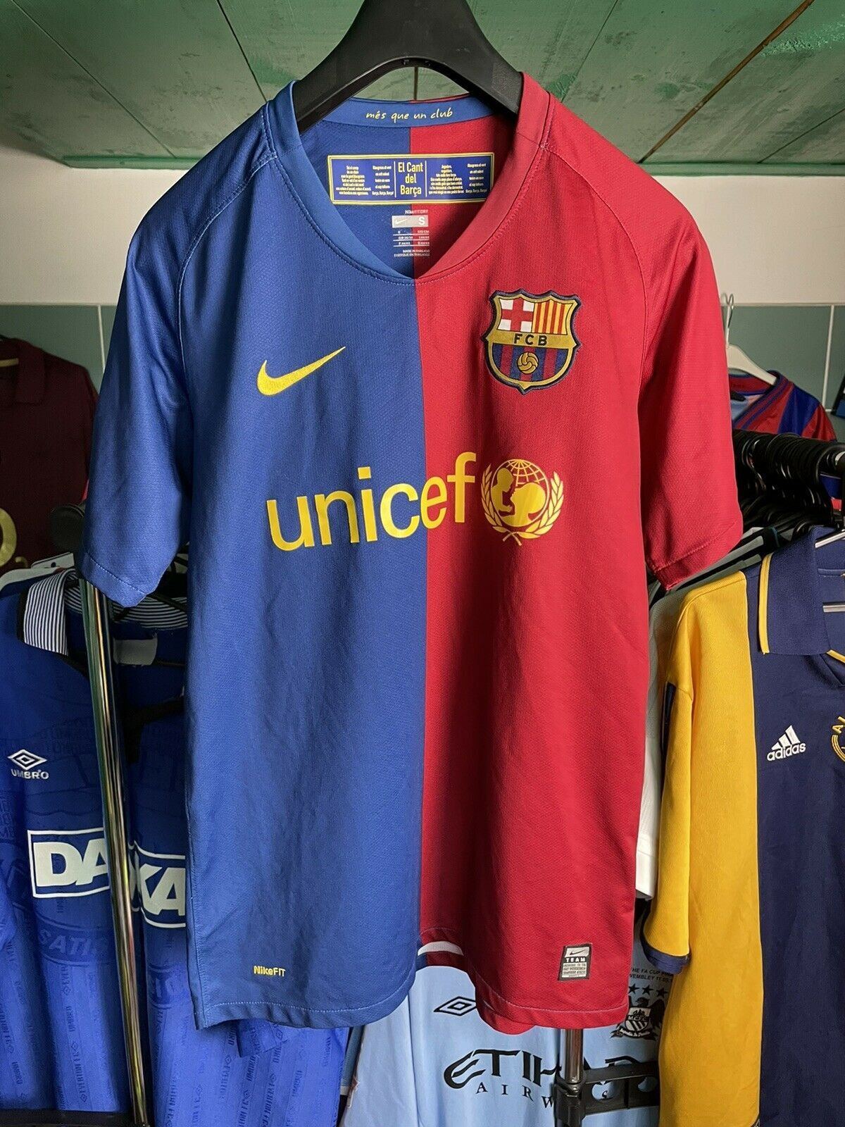 Lionel Messi 2008/2009 Barcelona Retro Shirt Art Board Print for