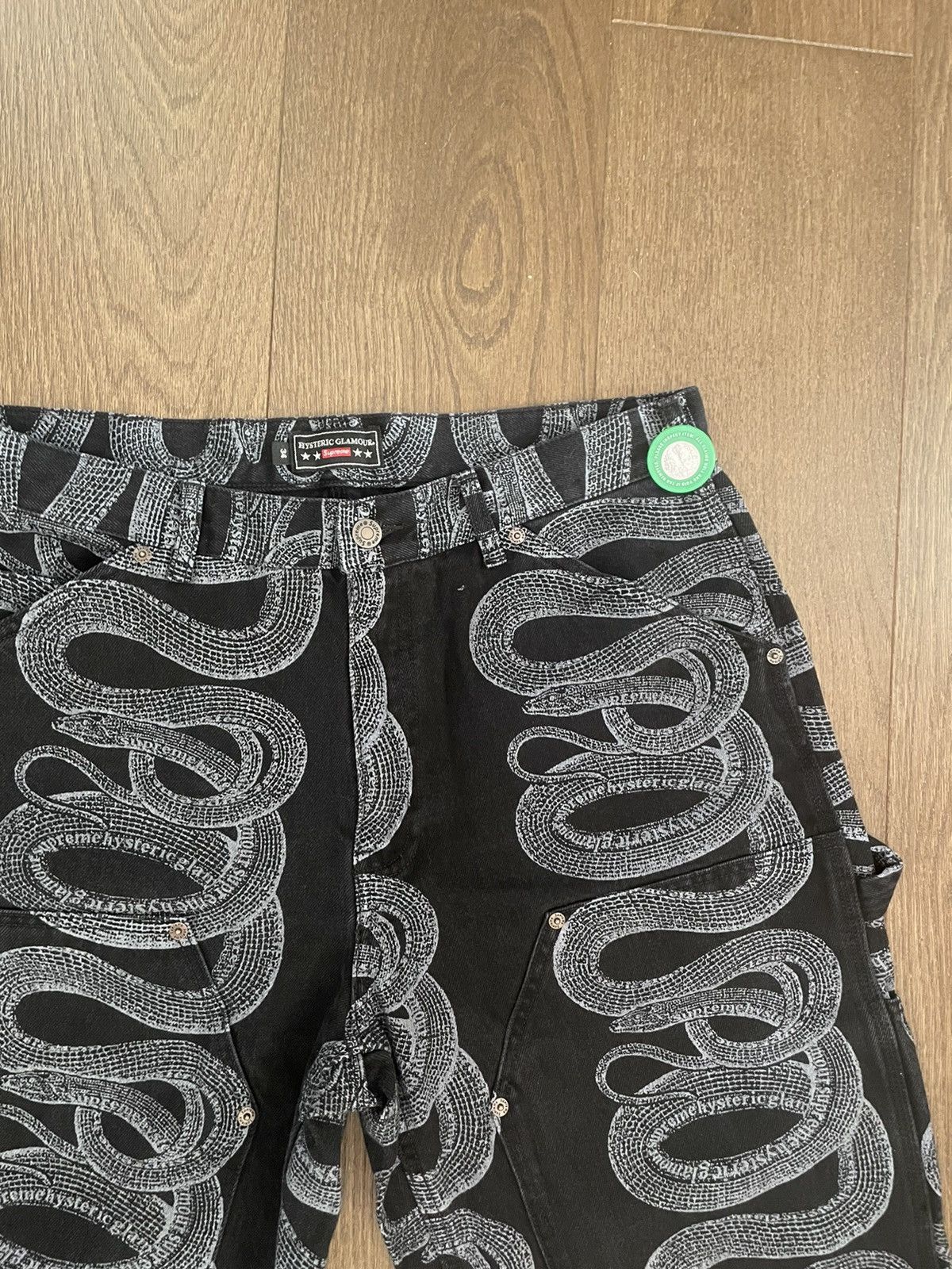 Supreme Supreme HYSTERIC GLAMOUR Snake Double Knee Denim Pants 