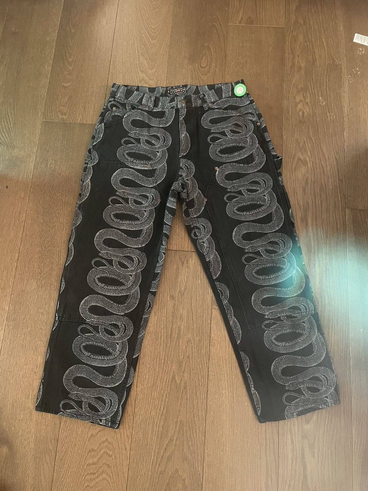 Supreme Supreme HYSTERIC GLAMOUR Snake Double Knee Denim Pants 