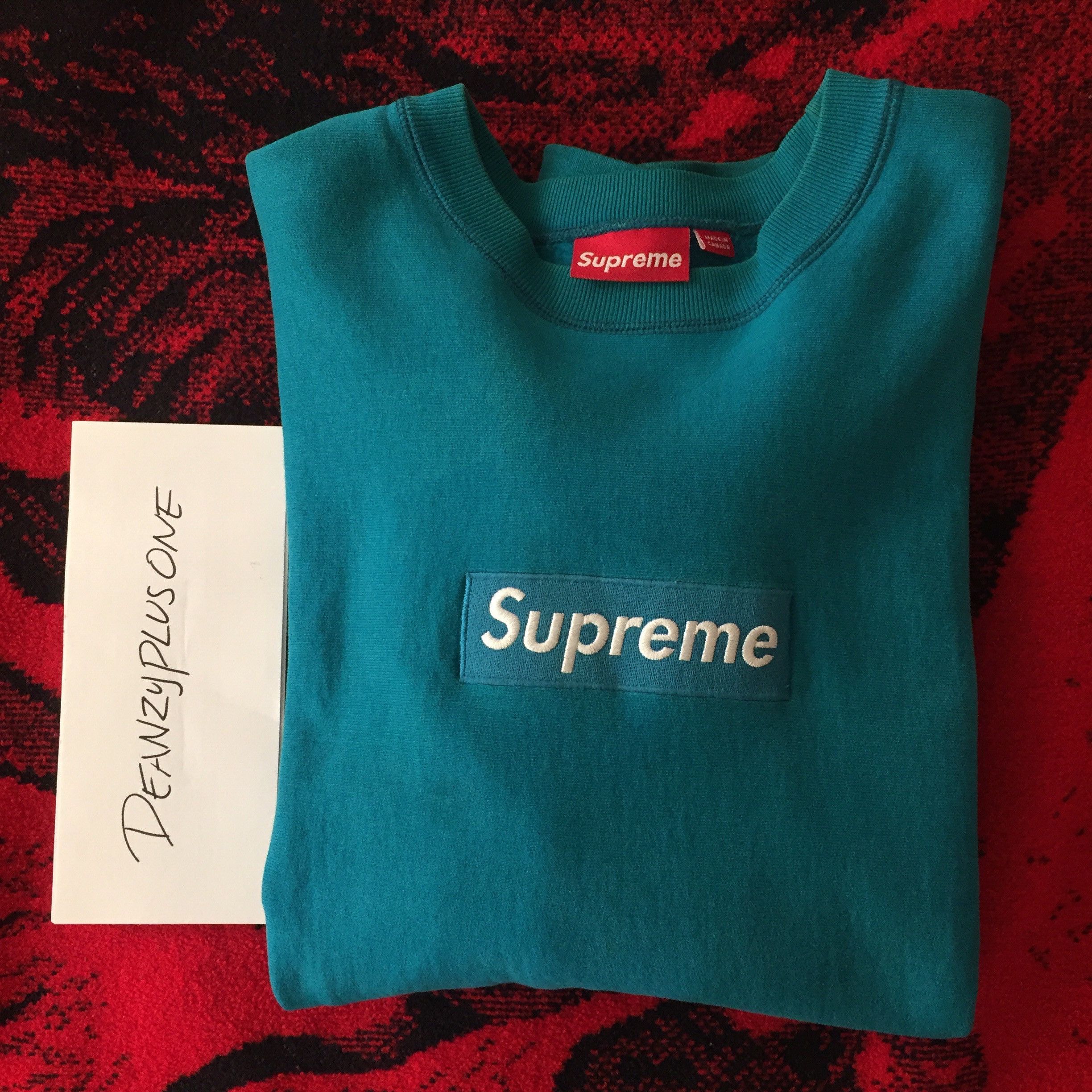 Supreme 2006 Teal Box Logo Crewneck Size US L / EU 52-54 / 3 - 1 Preview